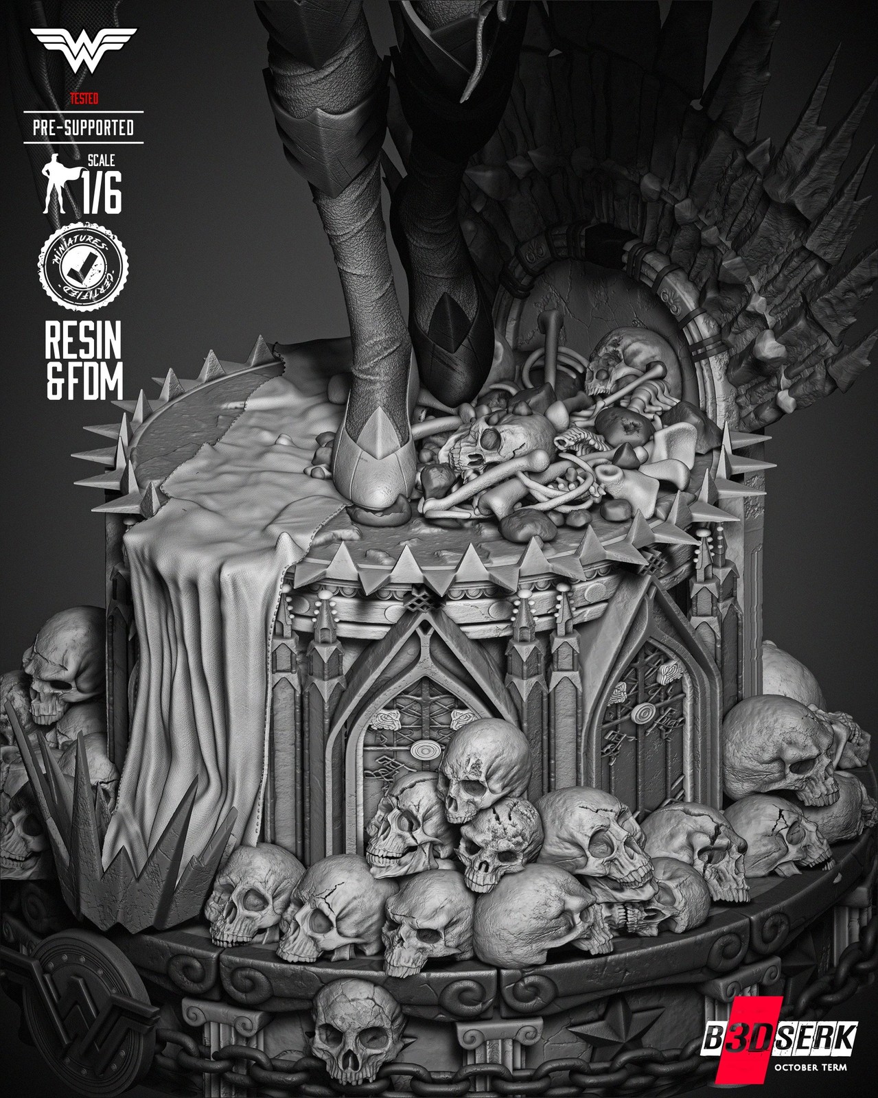 Wonder Woman Death Metal Sculpture - Image 5