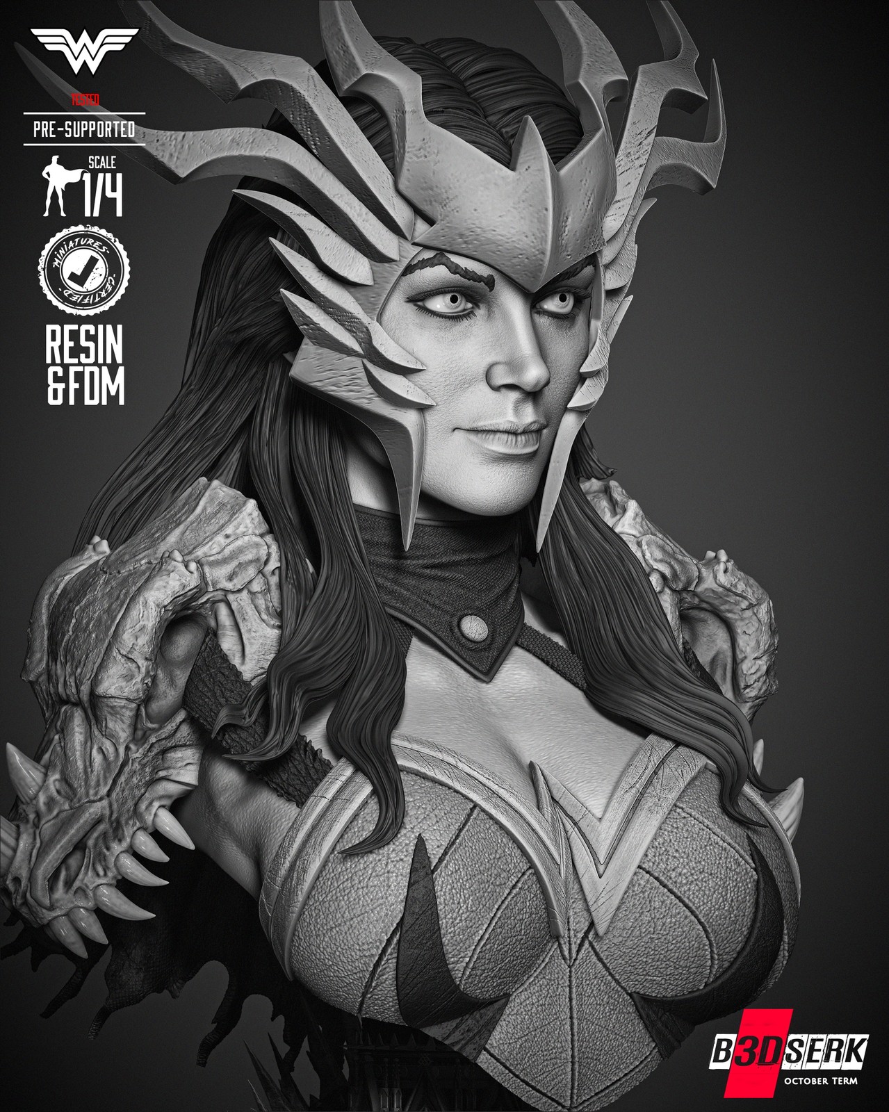 Wonder Woman Death Metal Portrait Bust - Image 3