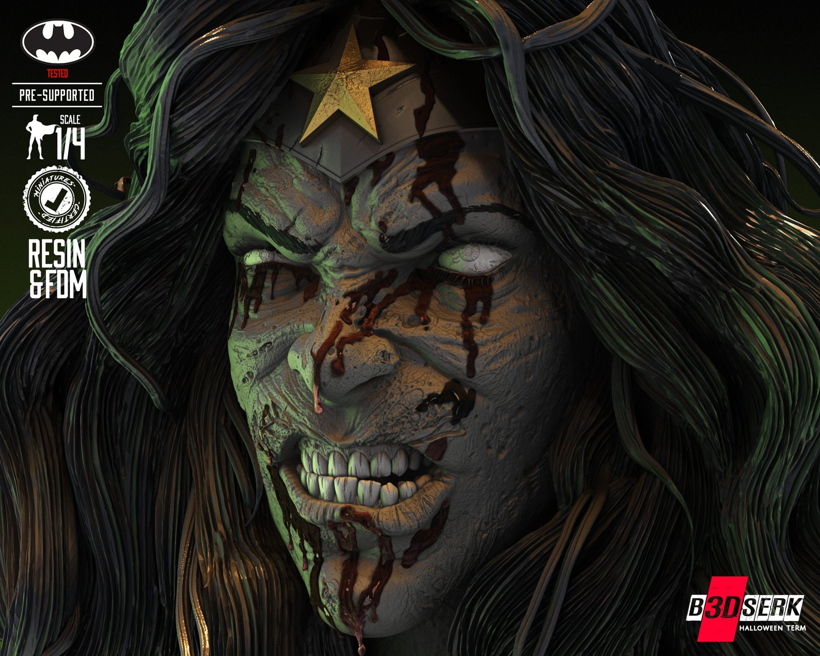 Wonder Woman Zombie - Bust (DC) - Image 3