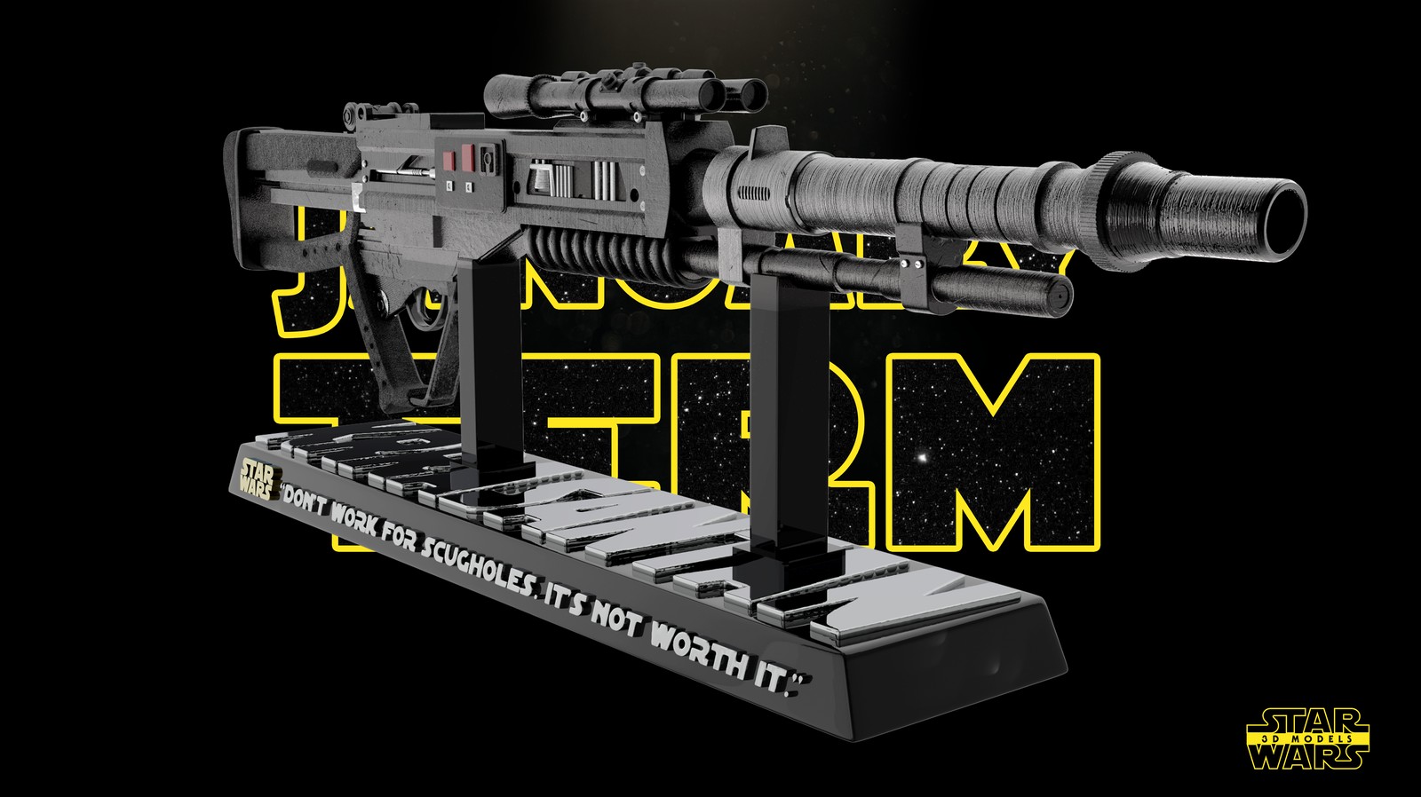 Black Krrsantan Wookie Rifle - Image 4