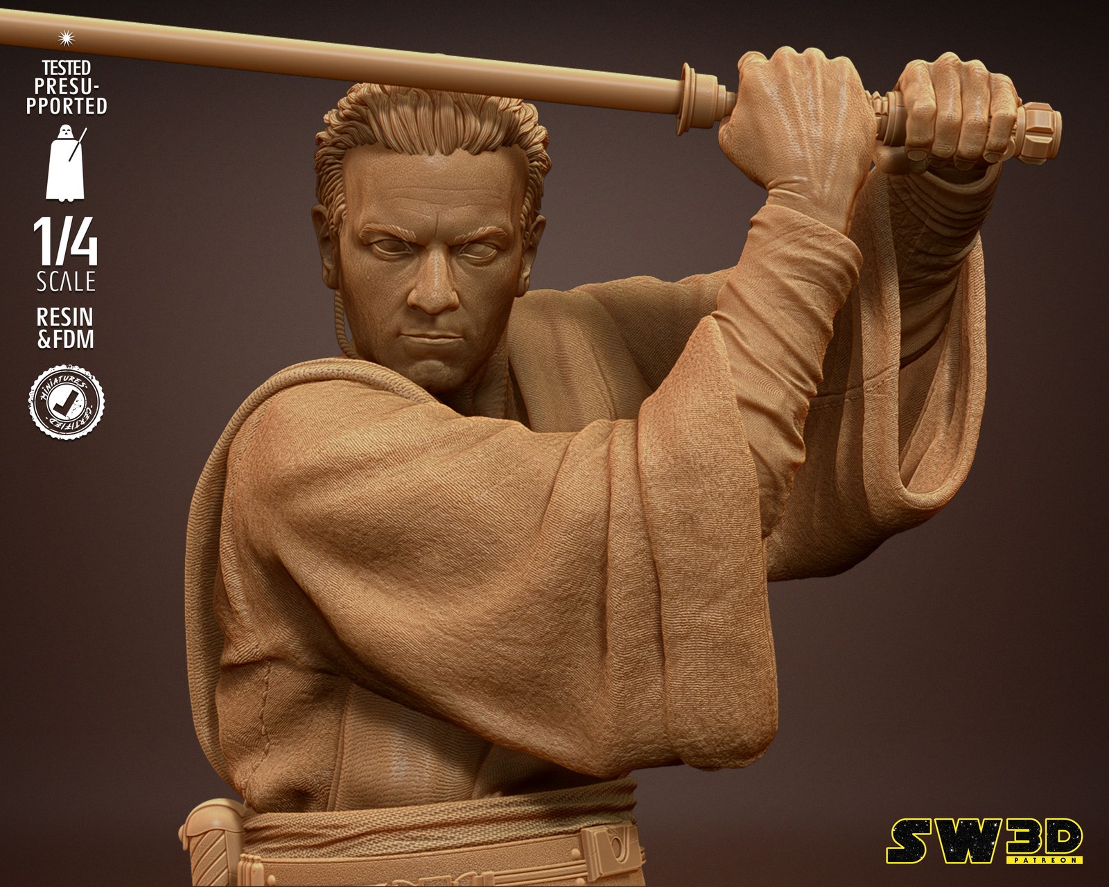 Young Obi-Wan Bust - Image 3