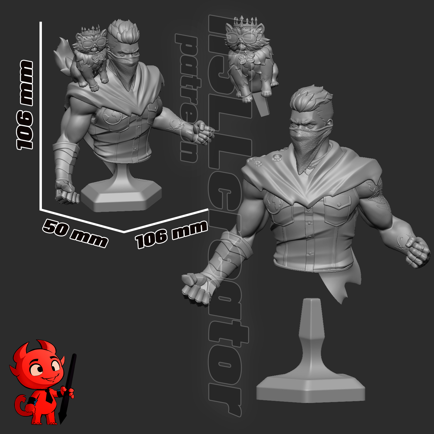 Carl & Princess Donut - Bust (Dungeon Crawler Carl) - Image 4