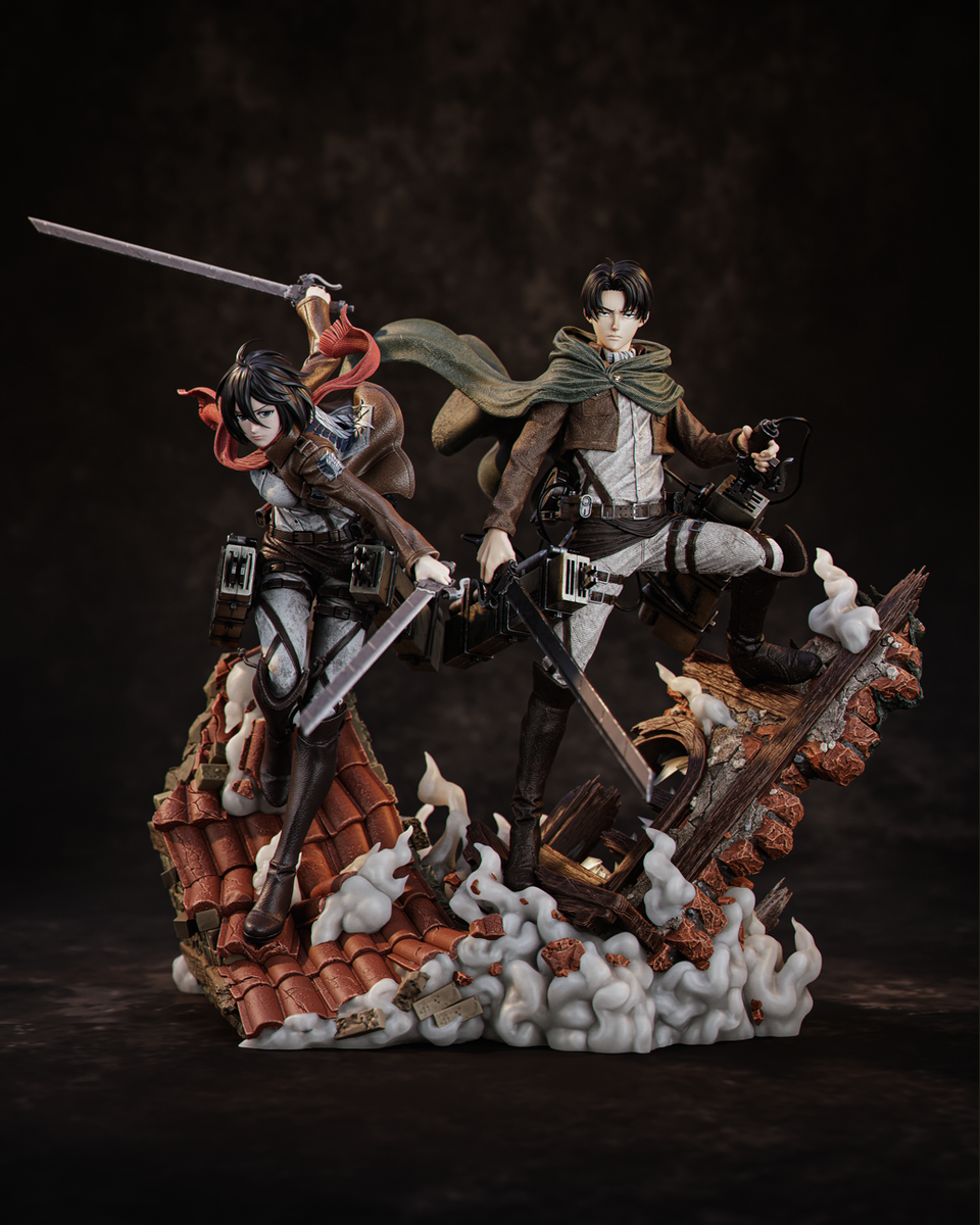 Mikasa and Levi Diorama