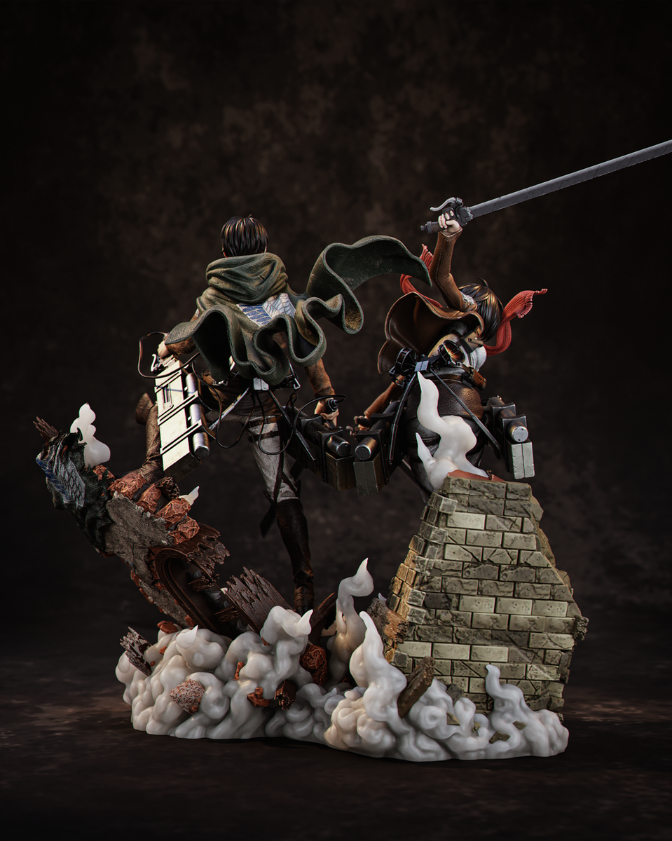 Mikasa and Levi Diorama - Image 4