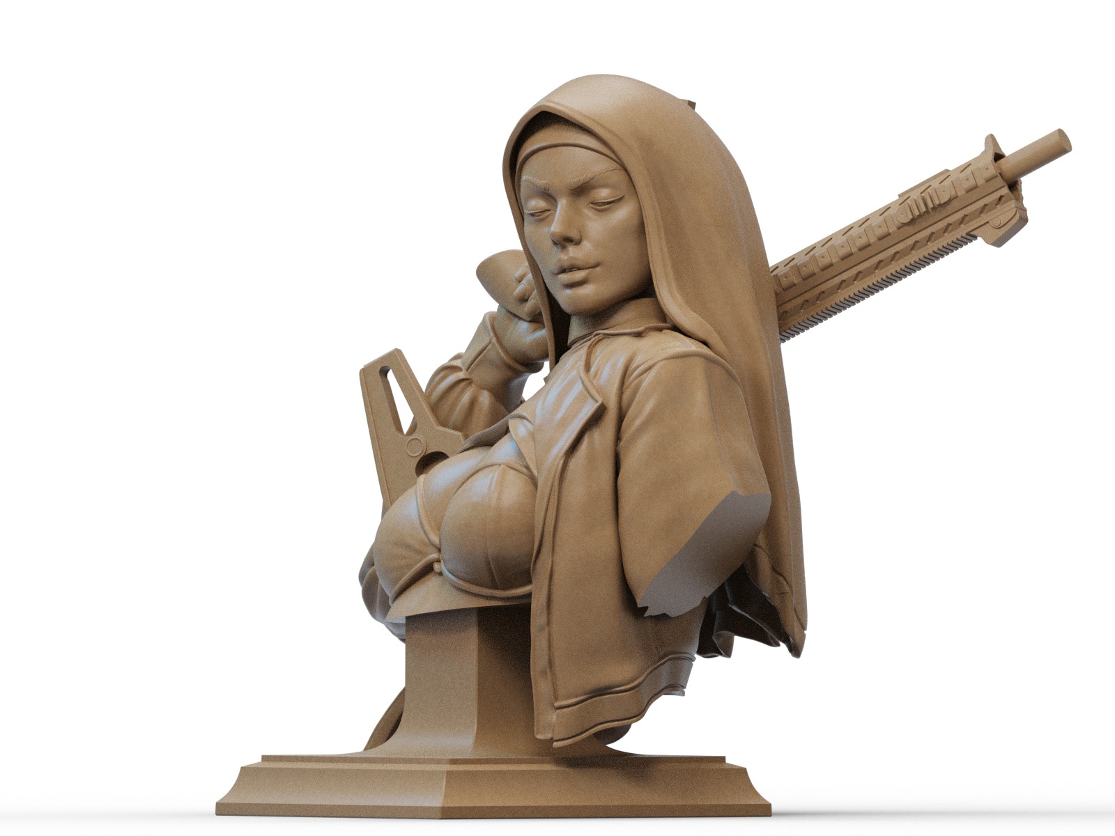Nun with Gun Bust - Image 2