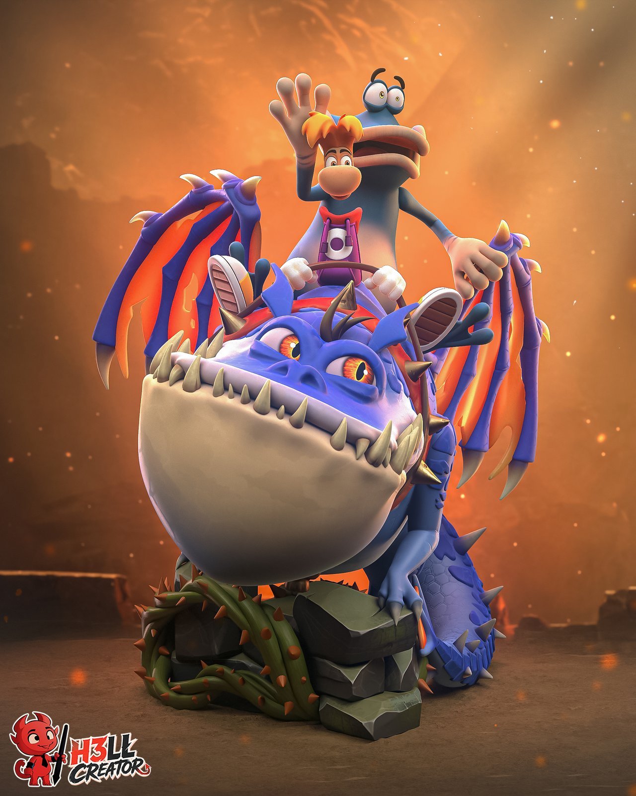 Rayman & Globox - Diorama - Image 4
