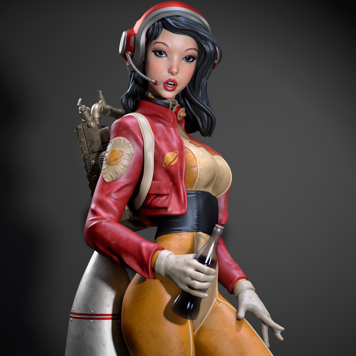 Retro Pinup Astronaut