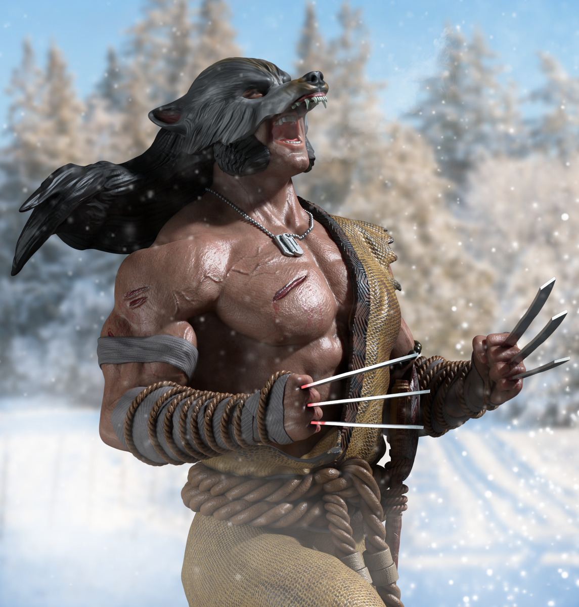 Wolverine Feral - Diorama (Marvel)