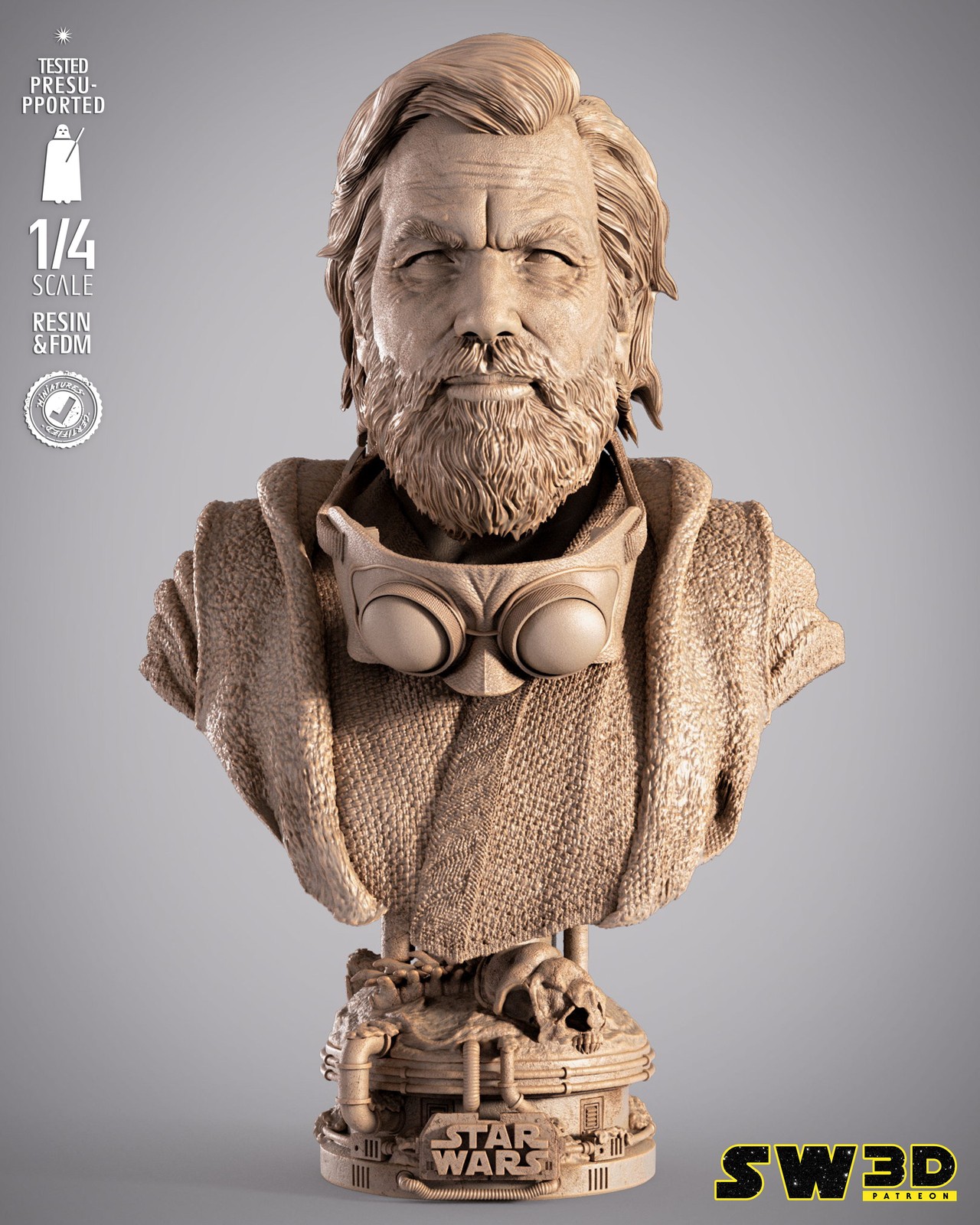 Old Ben Kenobi Portrait Bust - Image 2