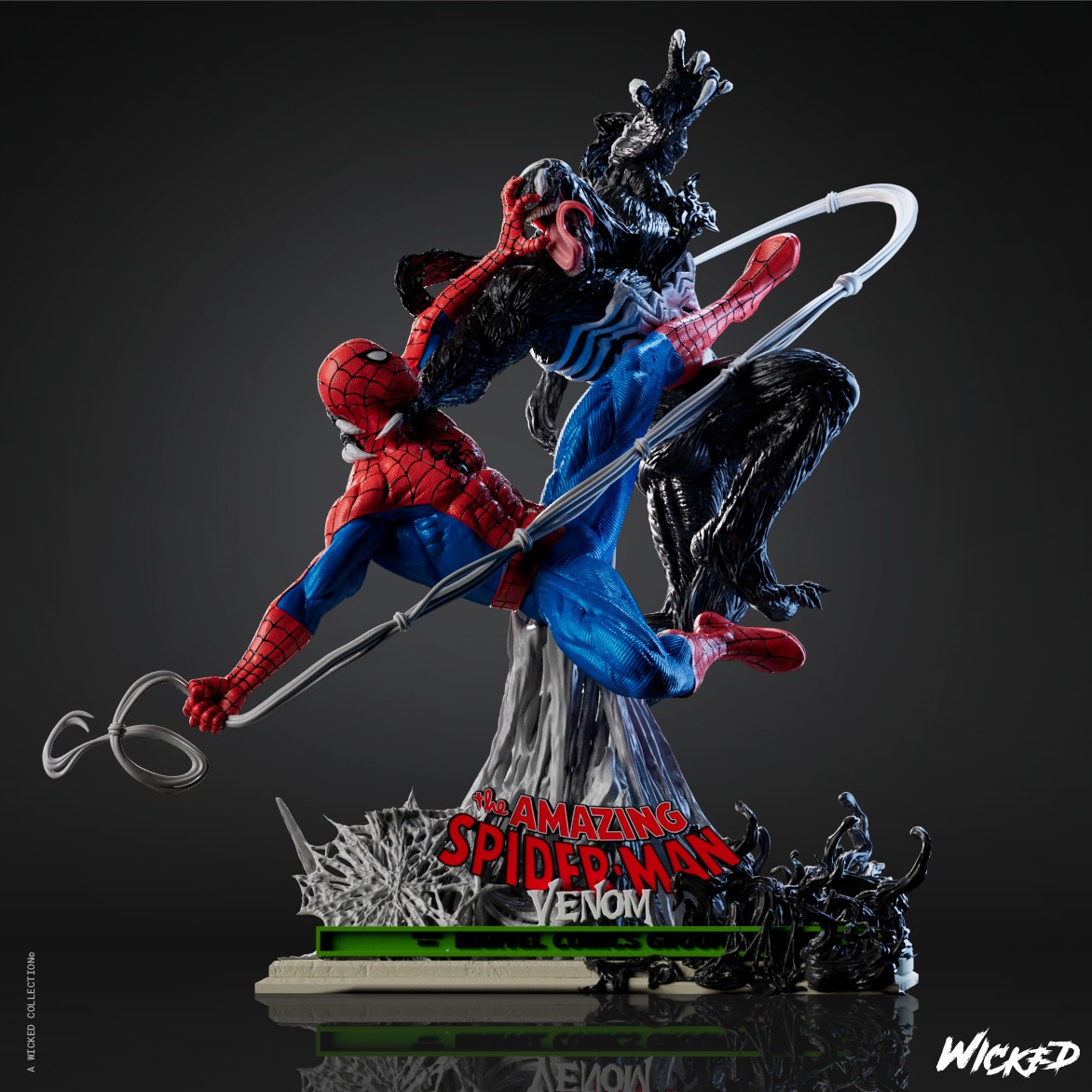 Venom and Spiderman Diorama