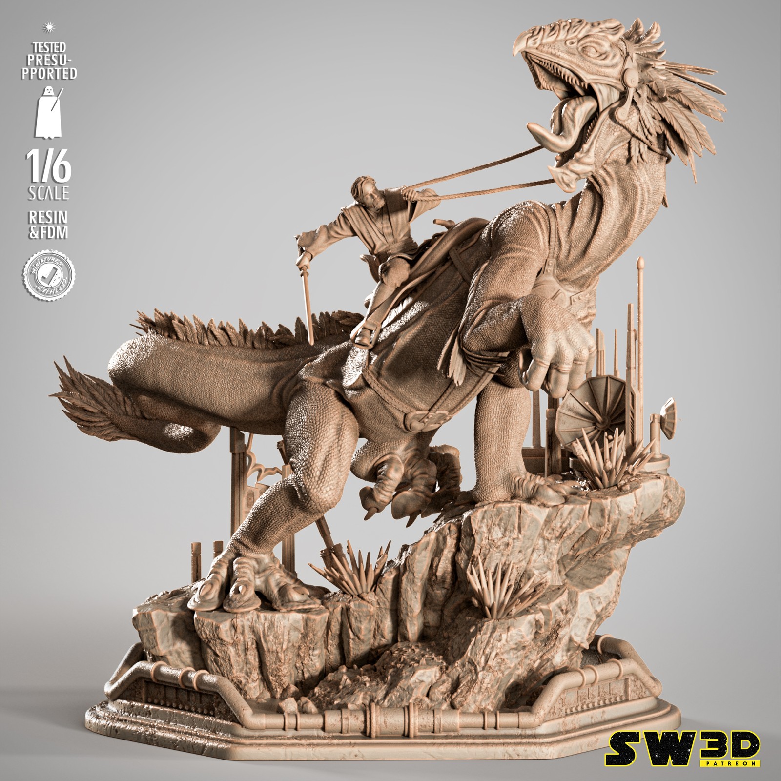 Obi Wan on Boga Sculpture