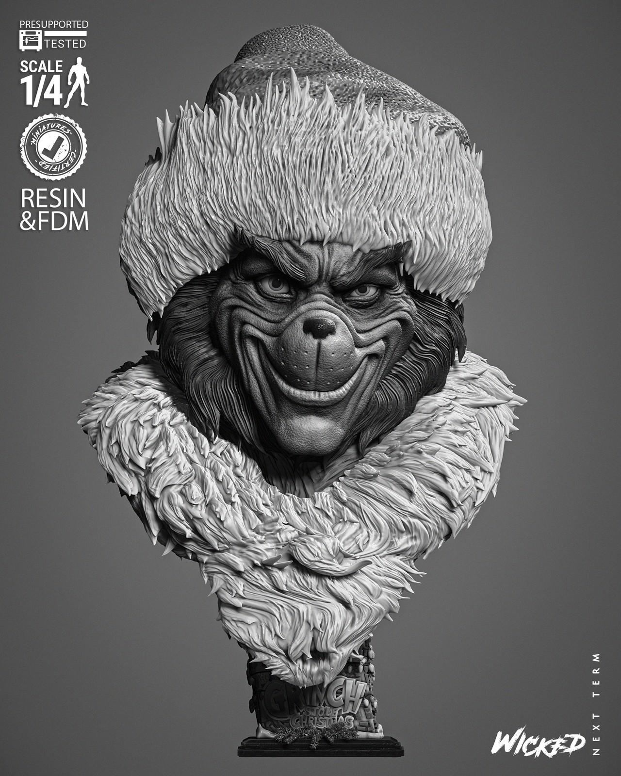Grinch Portrait Bust