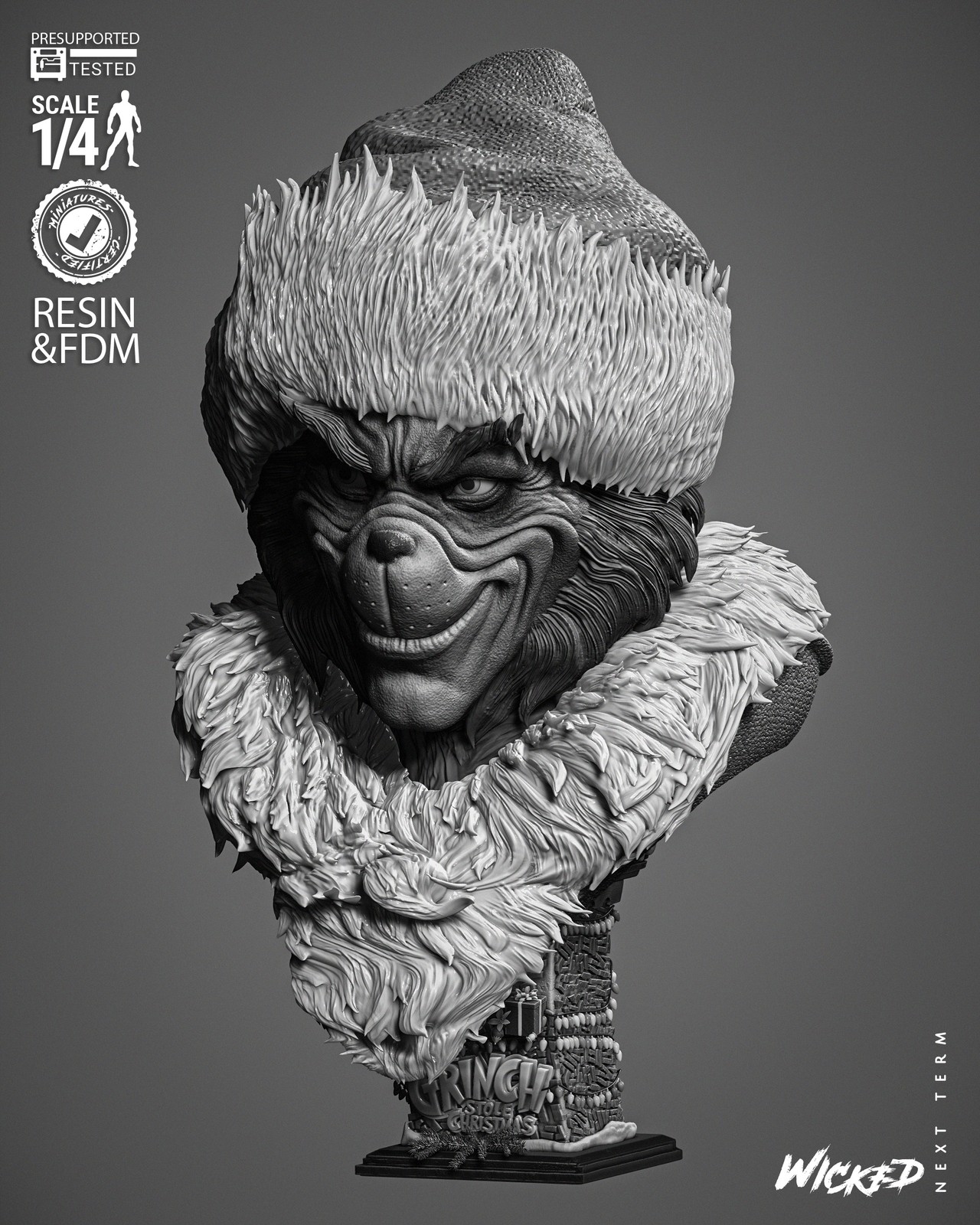 Grinch Portrait Bust - Image 2