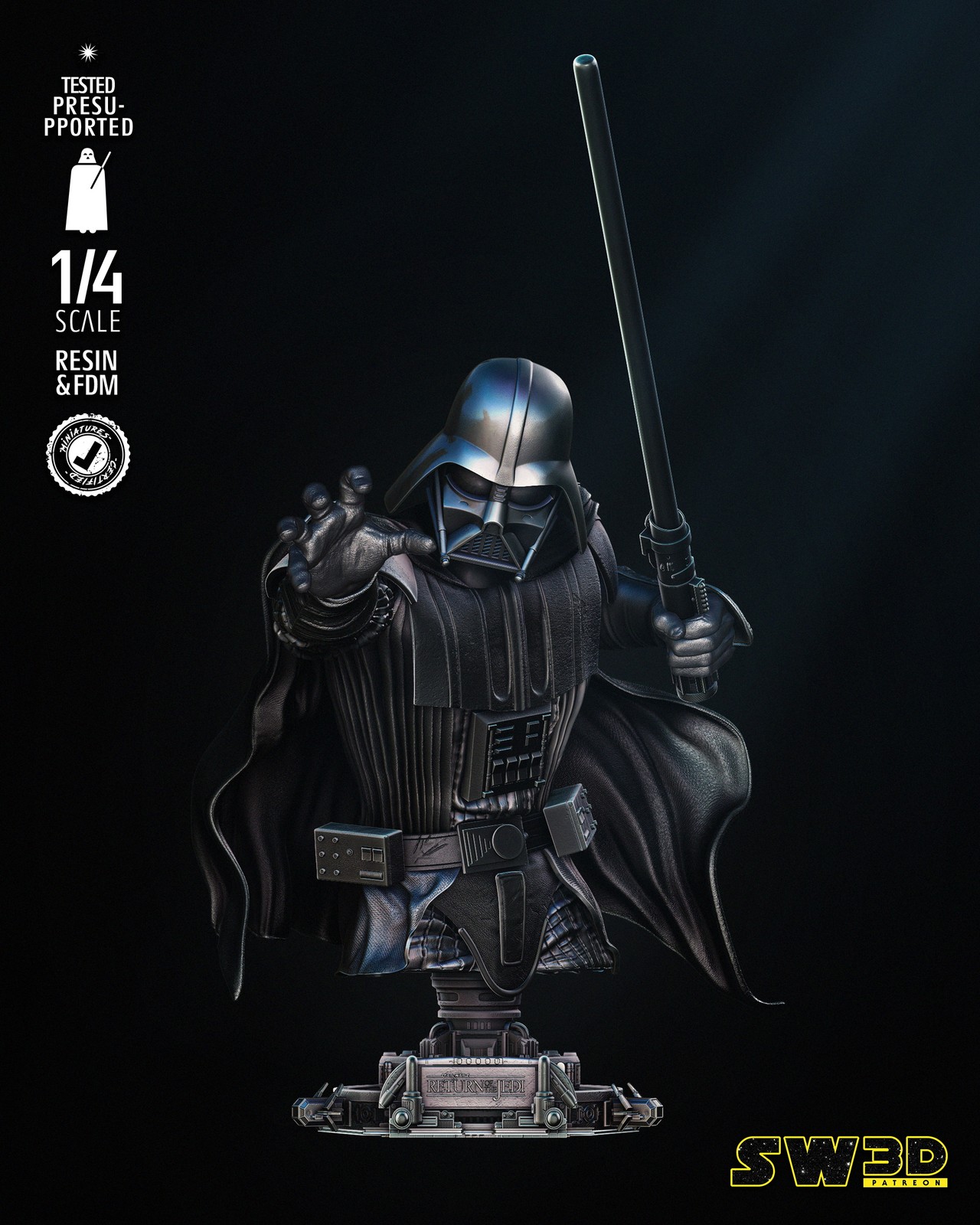 Darth Vader Return of the Jedi Raised Saber - Bust (Star Wars)