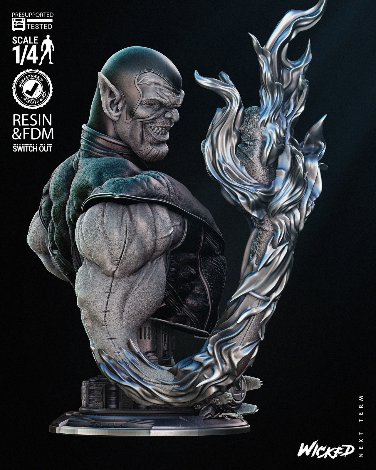 Super Skrull Bust Portrait - Image 3