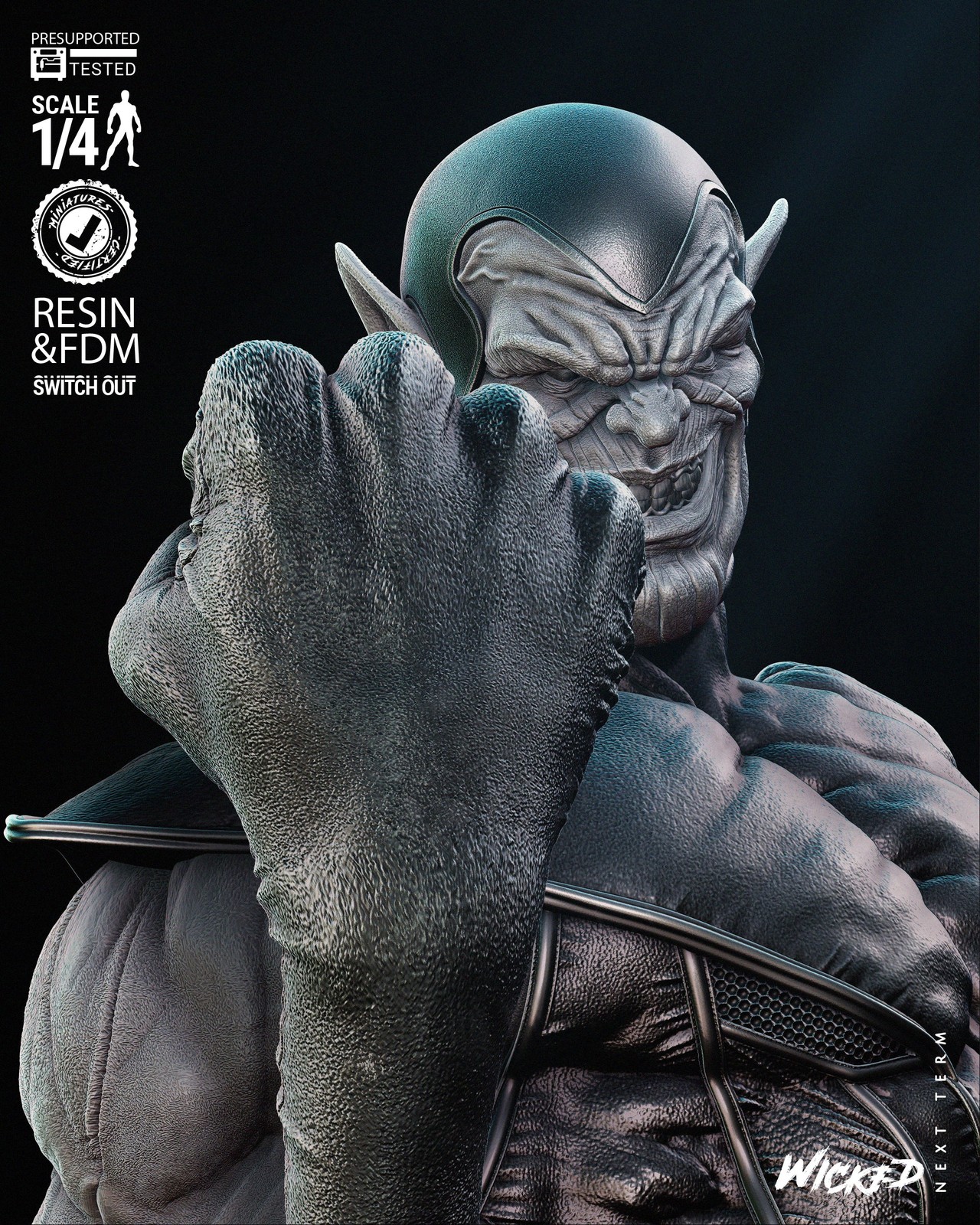 Super Skrull Bust Portrait - Image 4