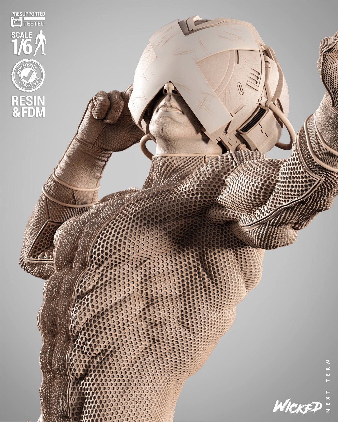 Professor X Helmet Sculpture - Image 4