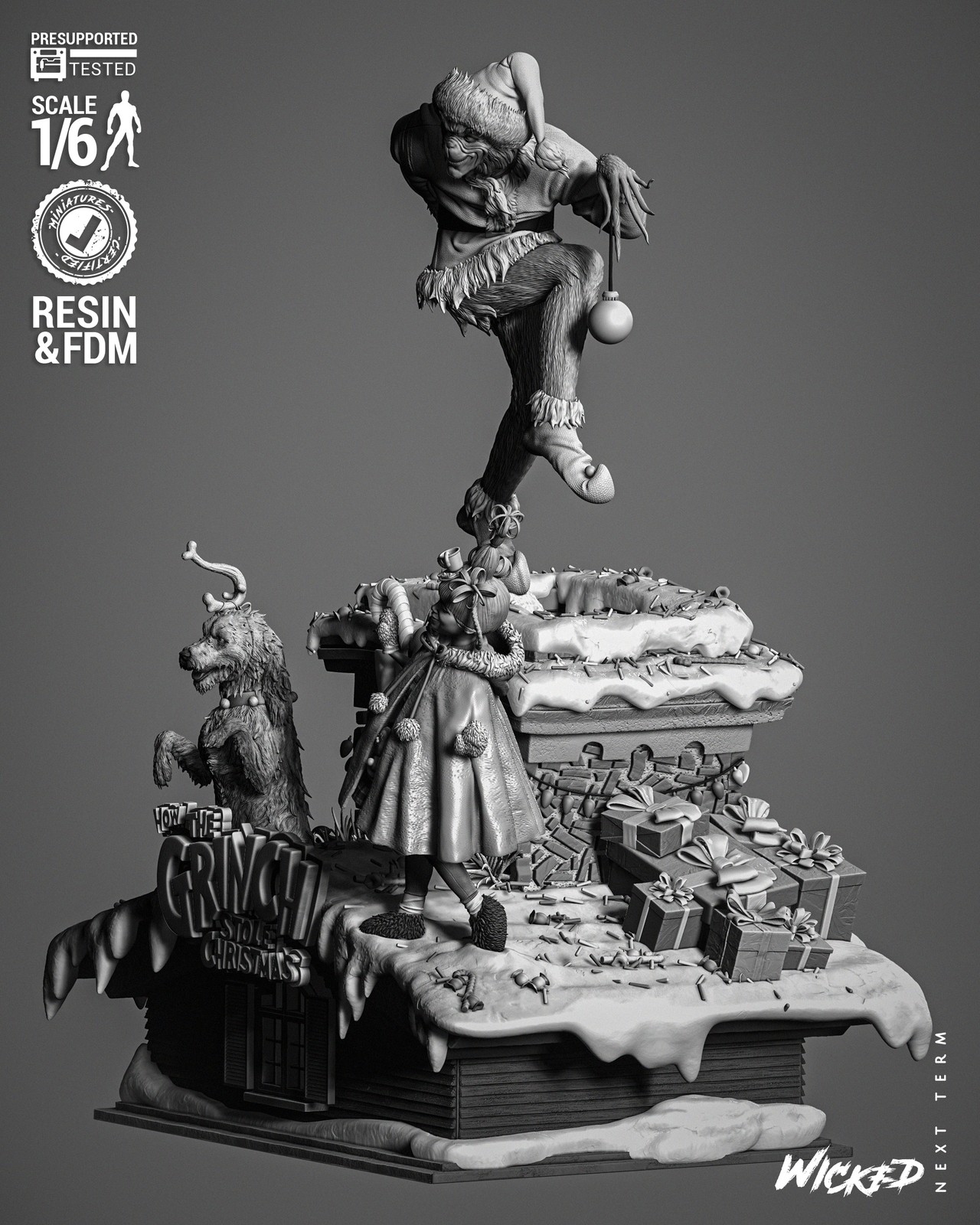 Grinch, Cindy and Max Diorama - Image 2