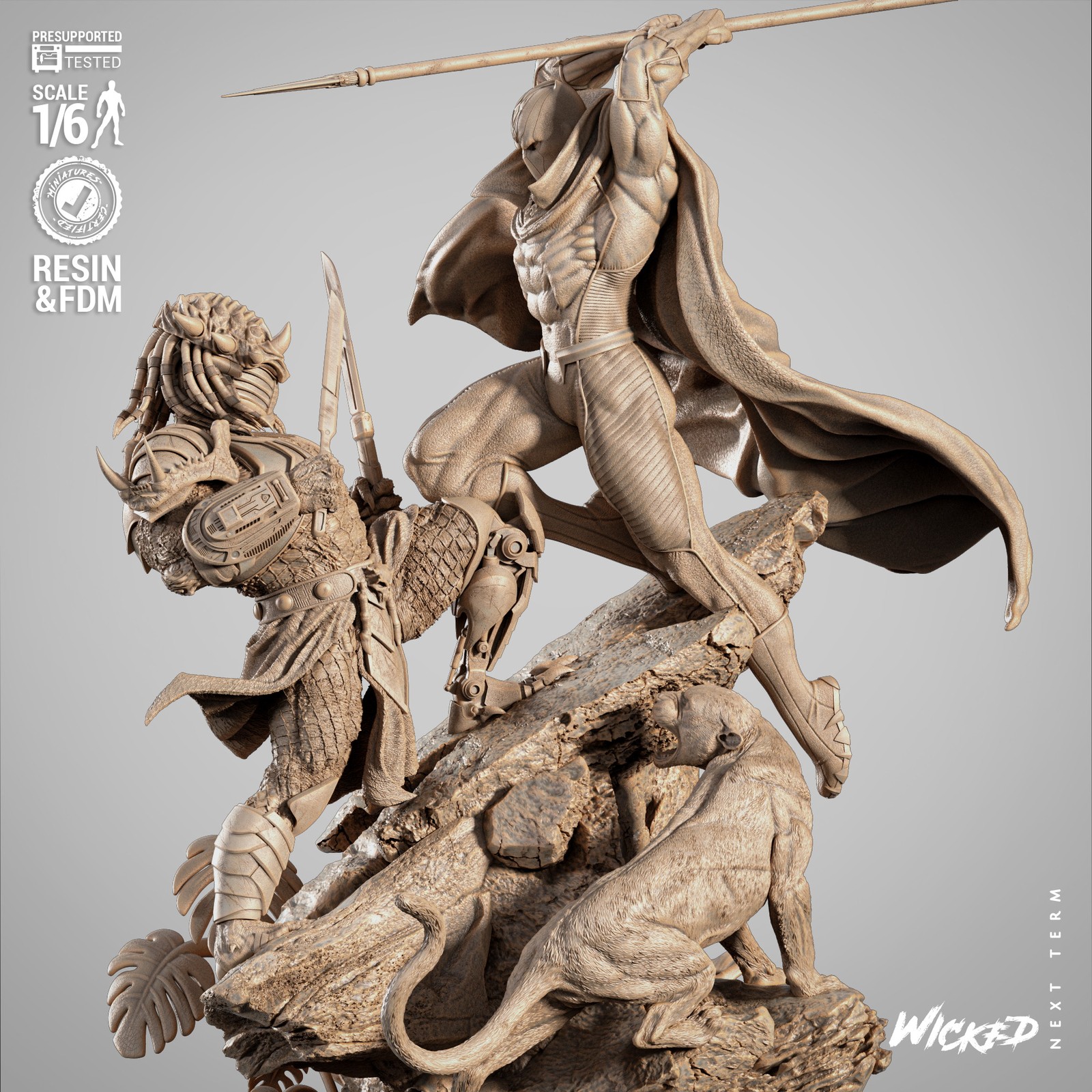 Black Panther vs Predator Diorama - Image 2