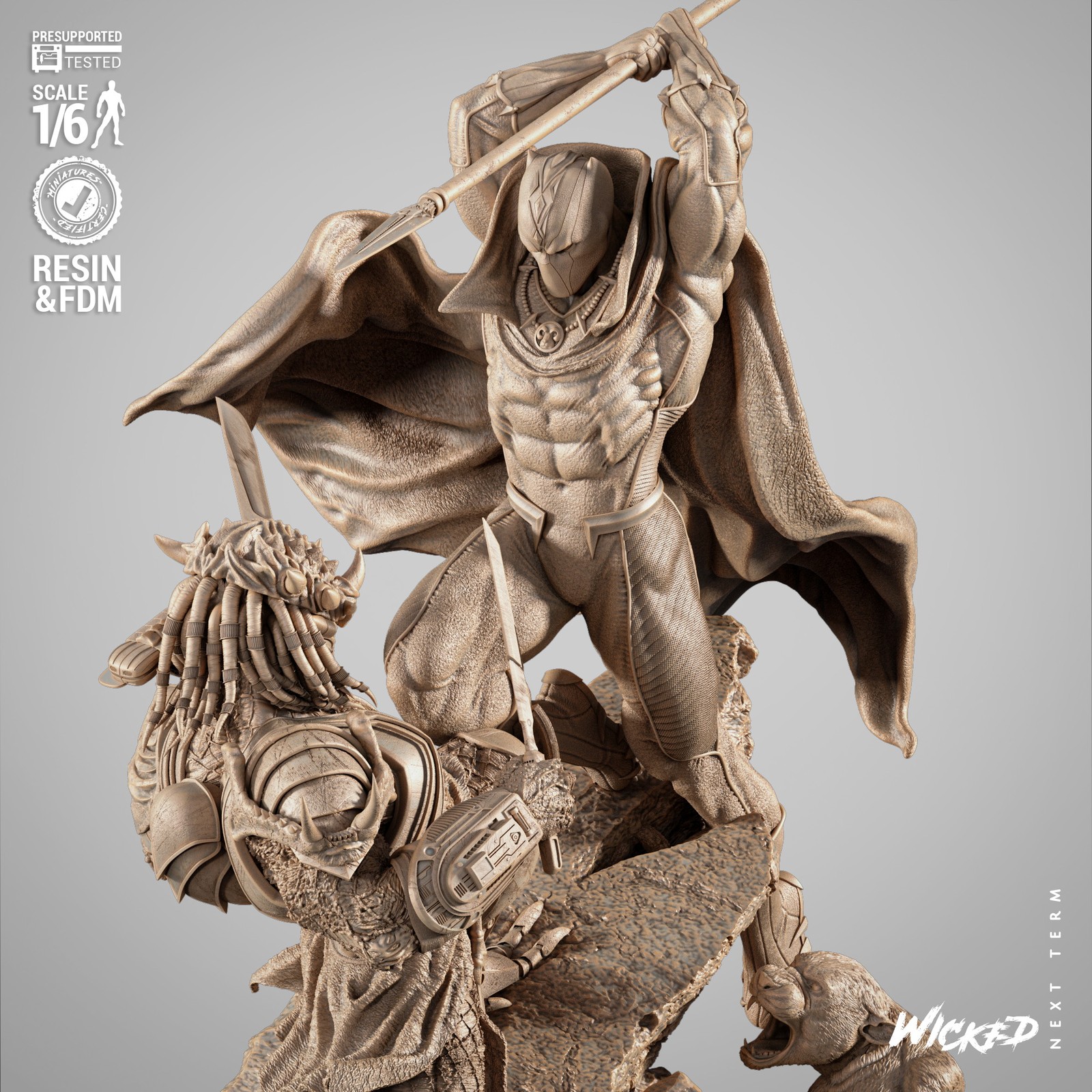 Black Panther vs Predator Diorama - Image 3