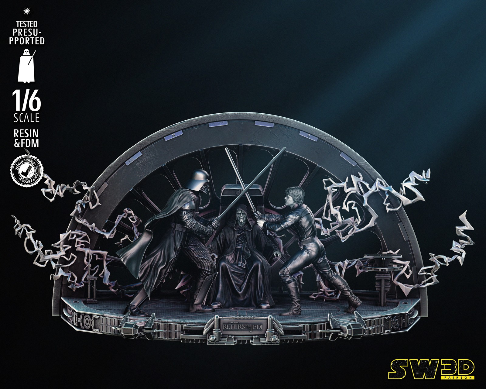 Luke and Darth Vader Diorama