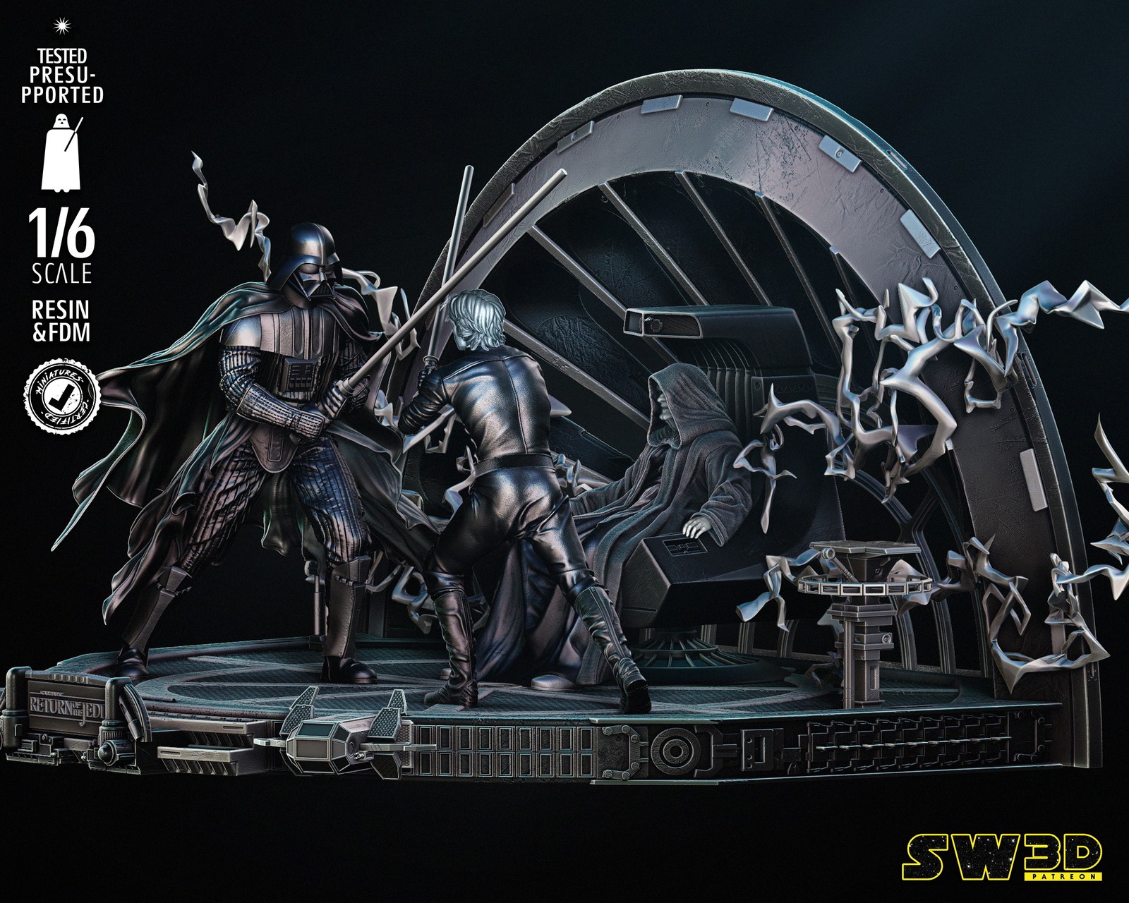 Luke and Darth Vader Diorama - Image 2