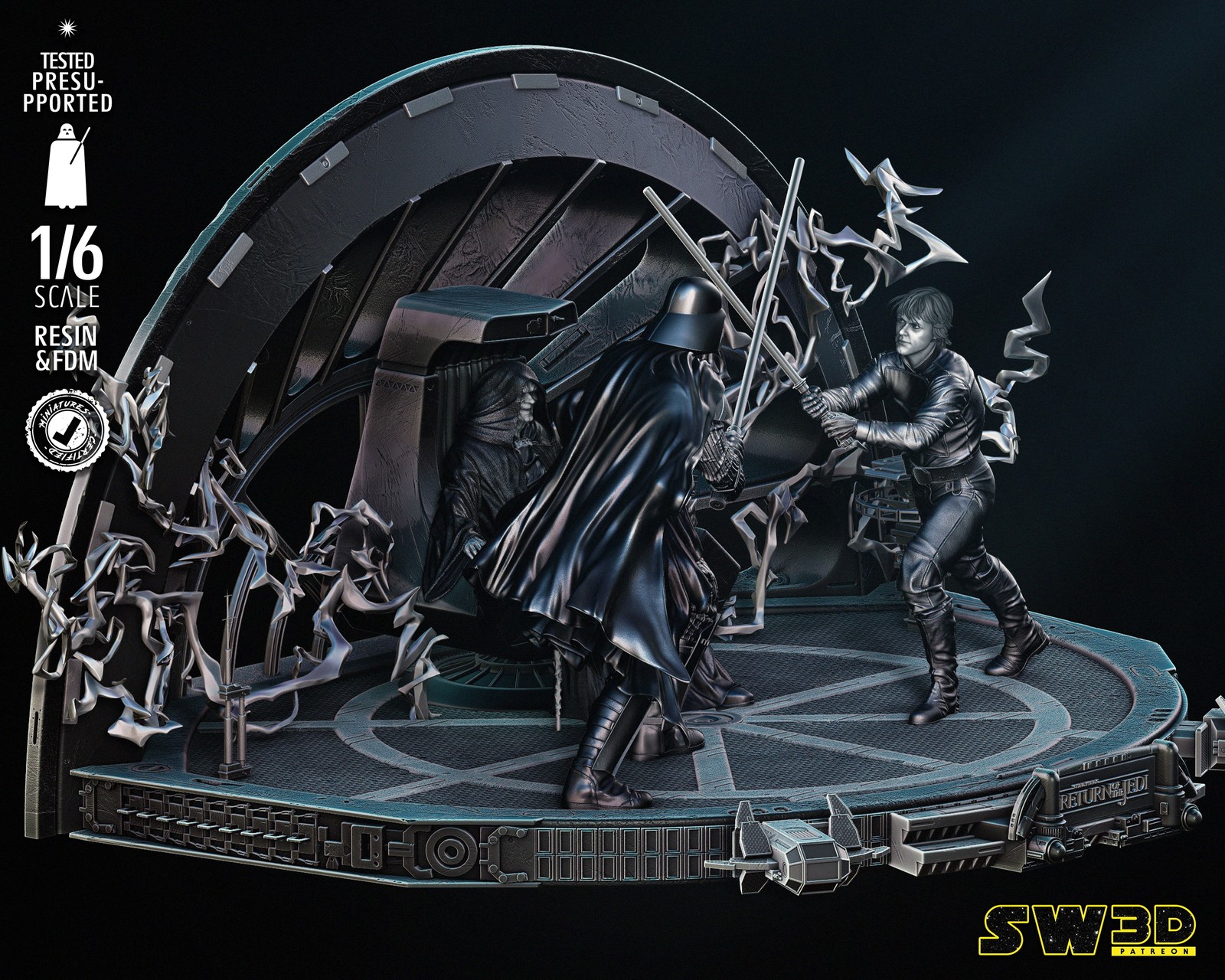 Luke and Darth Vader Diorama - Image 3