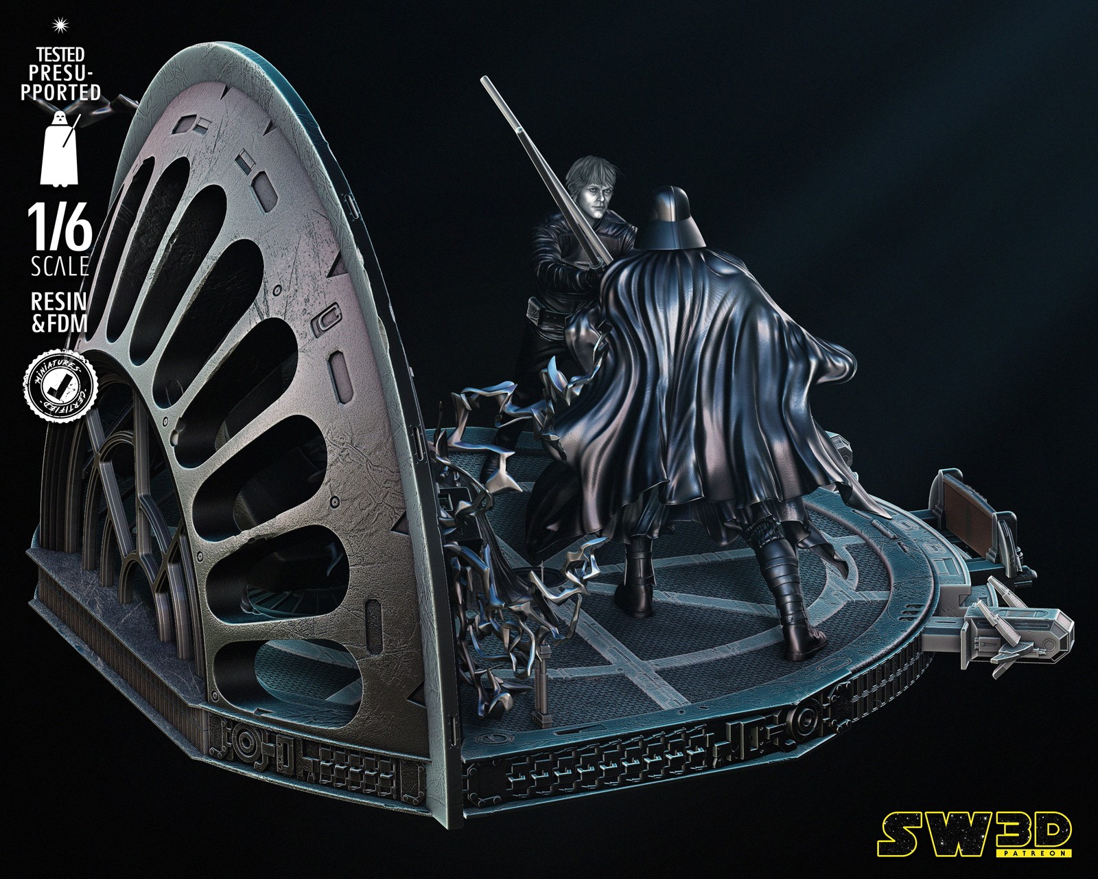 Luke and Darth Vader Diorama - Image 4