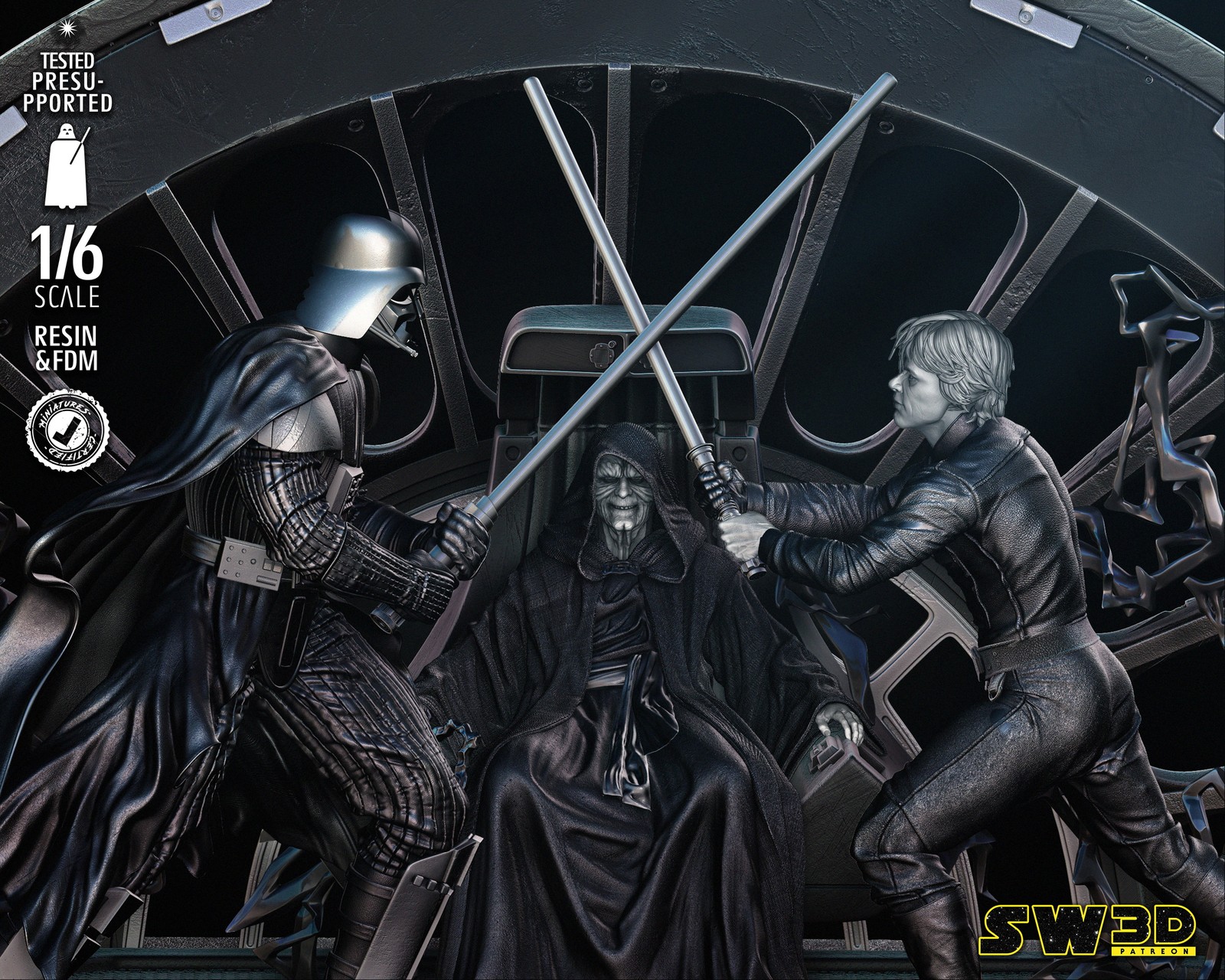 Luke and Darth Vader Diorama - Image 5