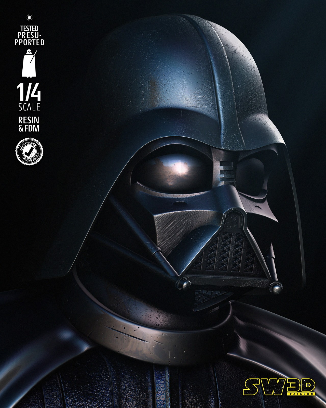 Darth Vader Bust Portrait - Image 3