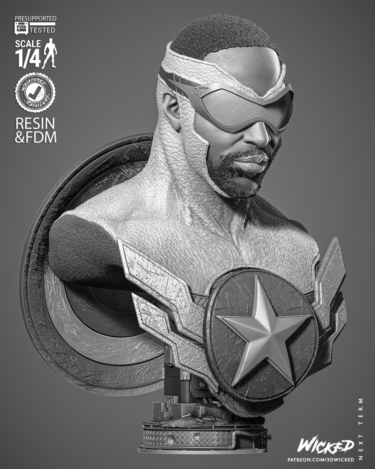 Falcon Portrait Bust - Image 2