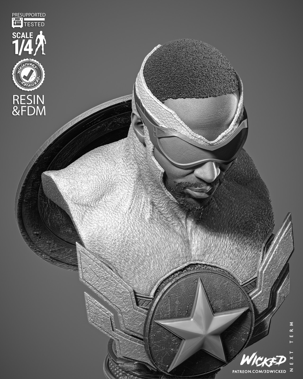 Falcon Portrait Bust - Image 4