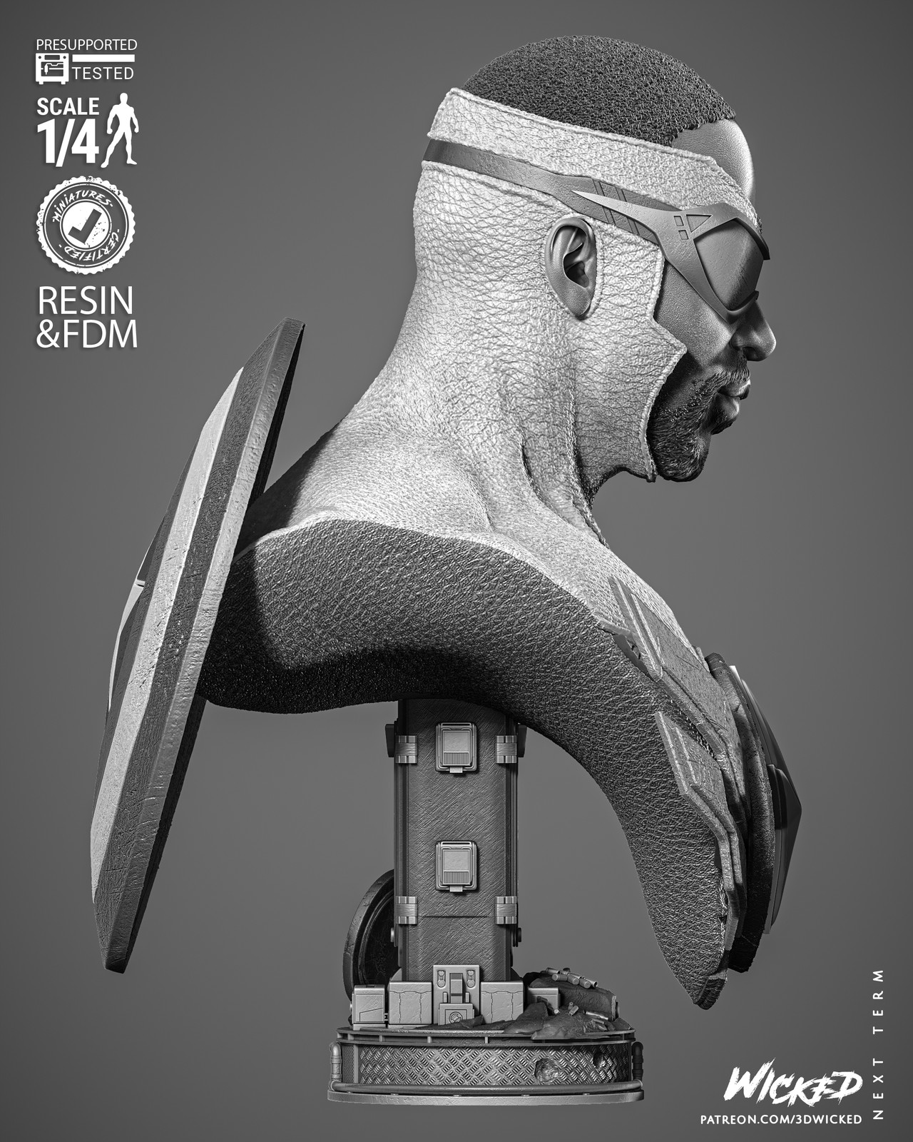 Falcon Portrait Bust - Image 5