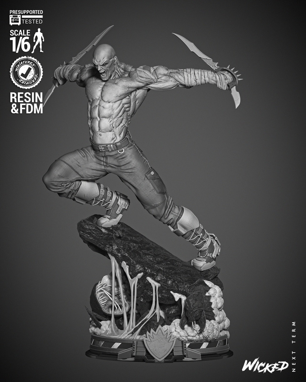 Drax Comic Sculpture
