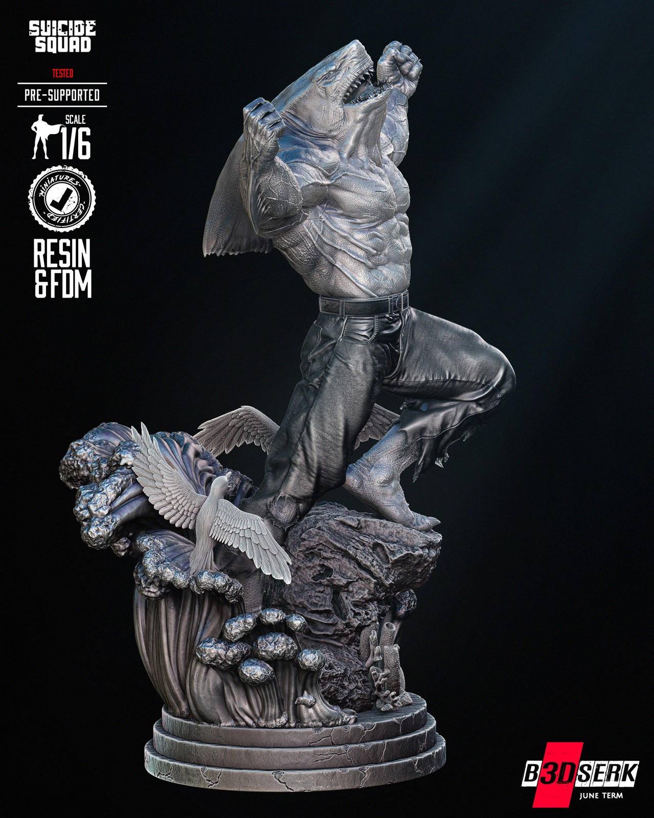 King Shark Sculpture - Image 3
