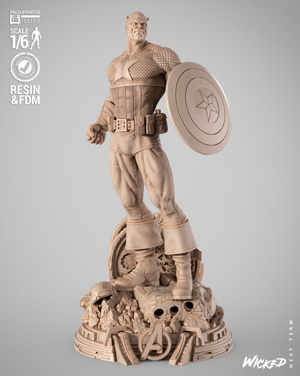 Captain America Sculpture