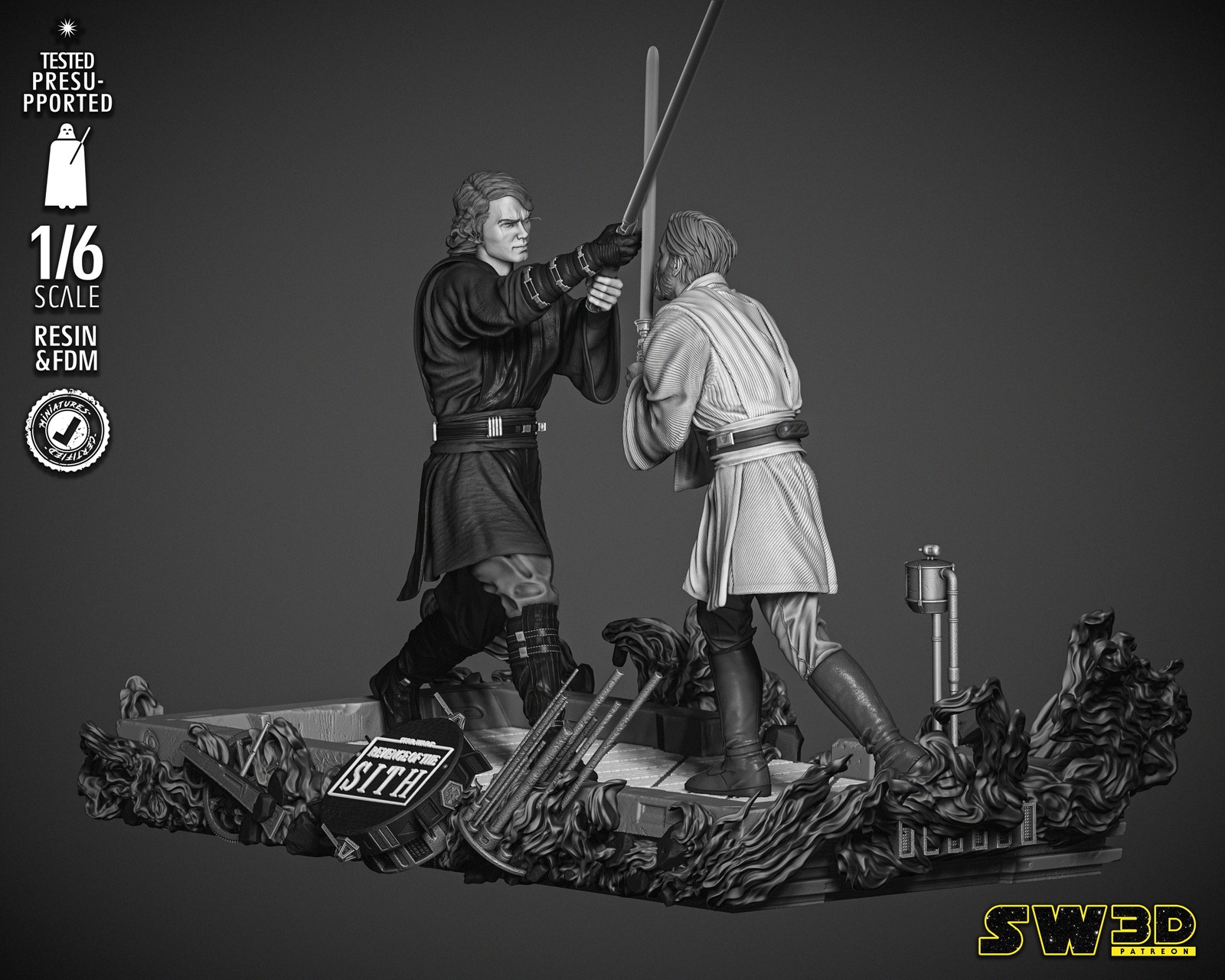 Obi-Wan Kenobi and Anakin Skywalker Diorama - Image 2