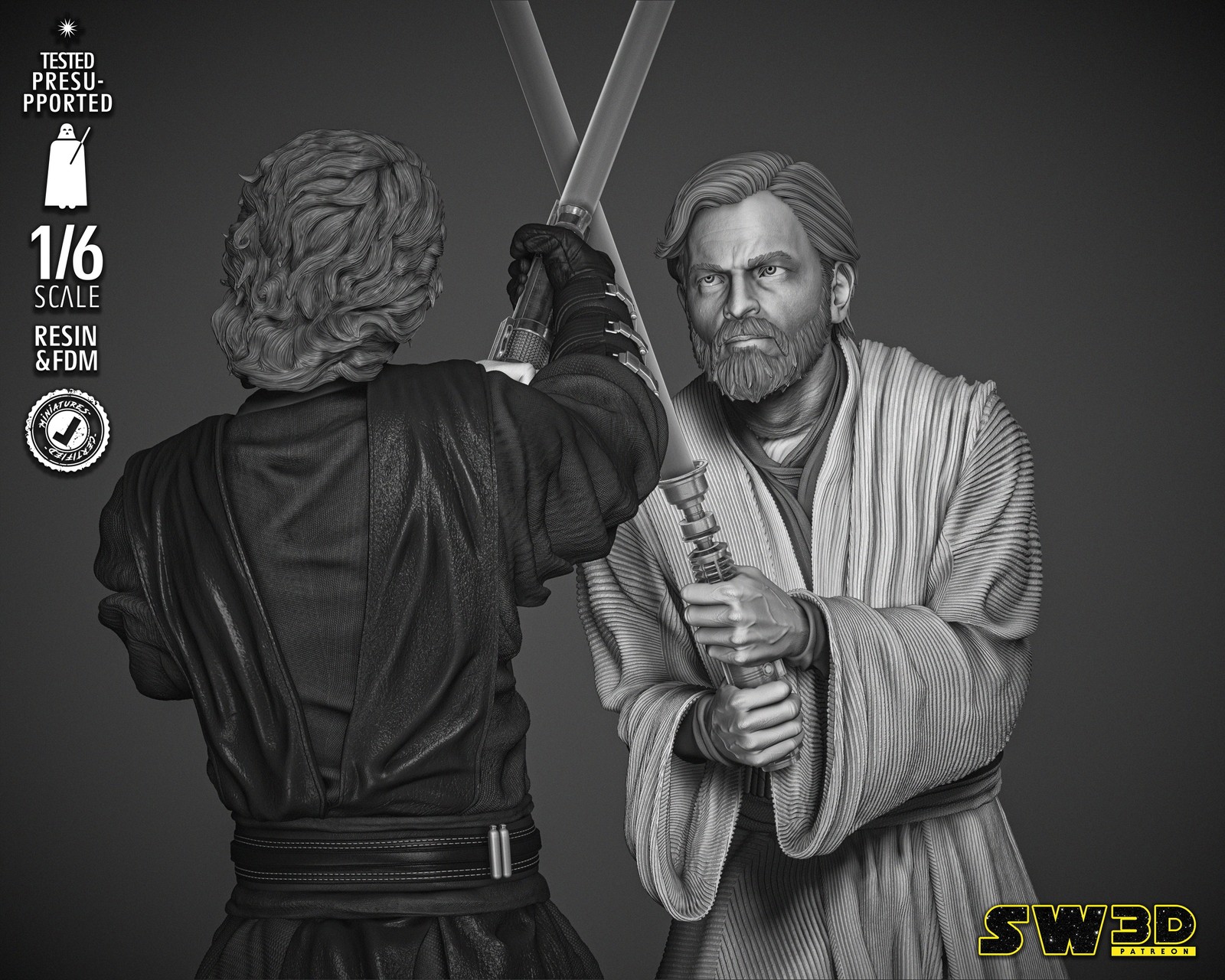 Obi-Wan Kenobi and Anakin Skywalker Diorama - Image 4