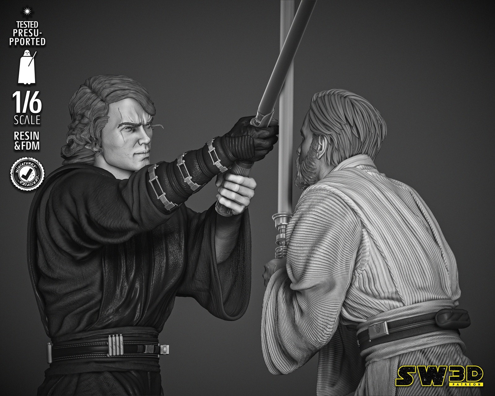 Obi-Wan Kenobi and Anakin Skywalker Diorama - Image 5