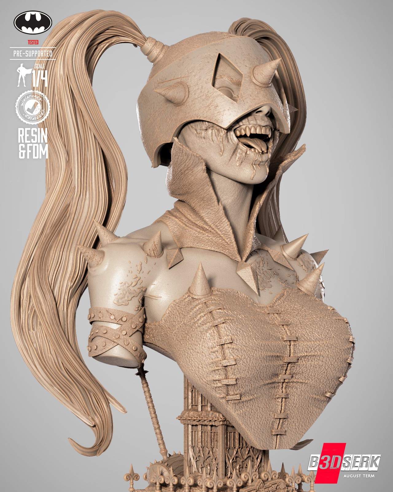 Harley Quinn Who Laughs Portrait Bust - Image 3