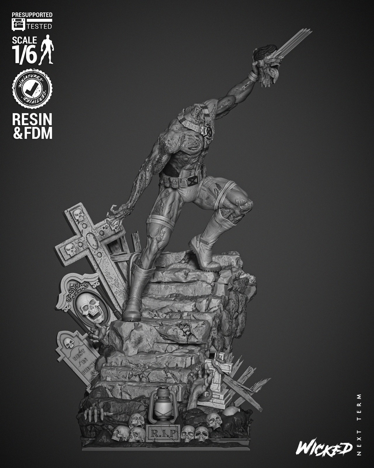 Cyclops Zombie Sculpture