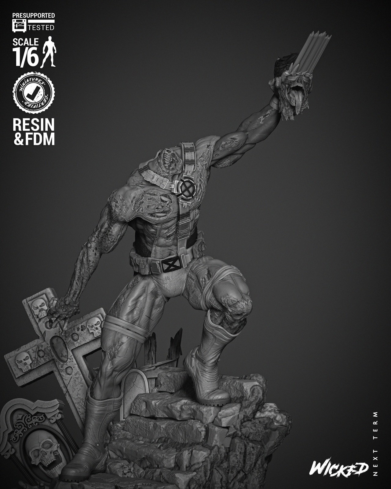 Cyclops Zombie Sculpture - Image 5