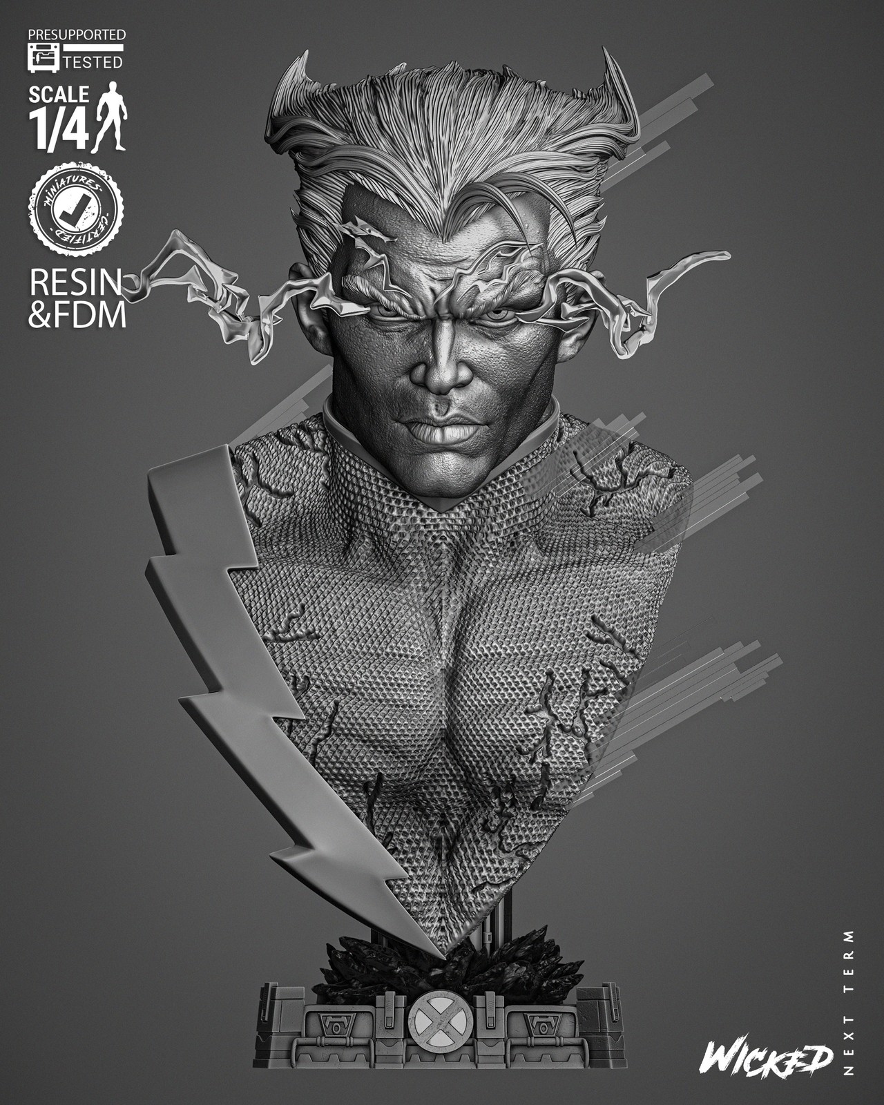 Quick Silver Portrait Bust