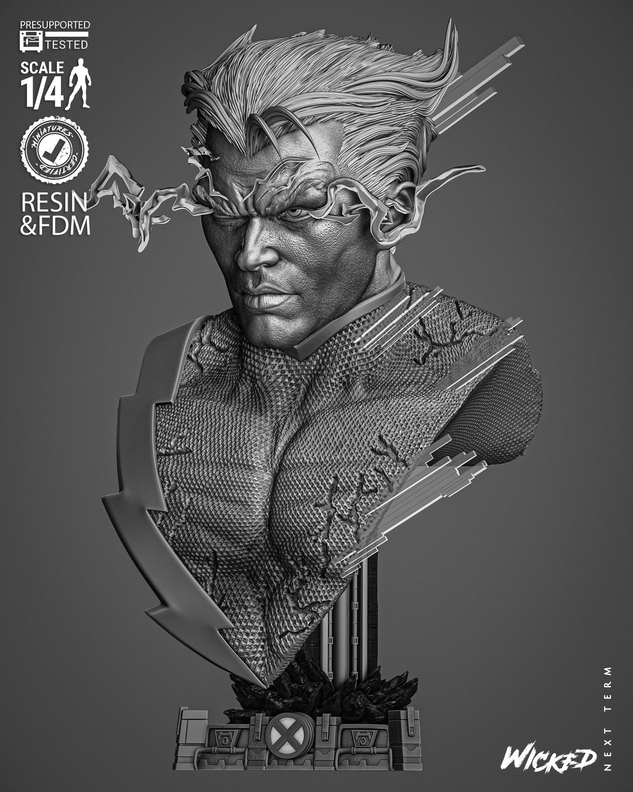 Quick Silver Portrait Bust - Image 2