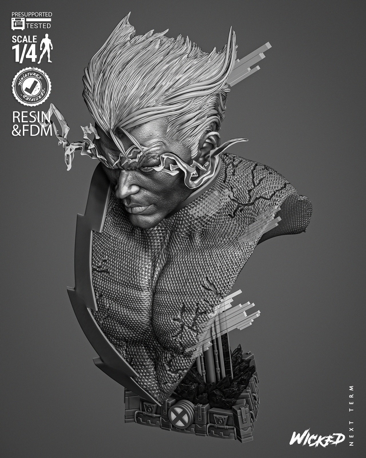 Quick Silver Portrait Bust - Image 4