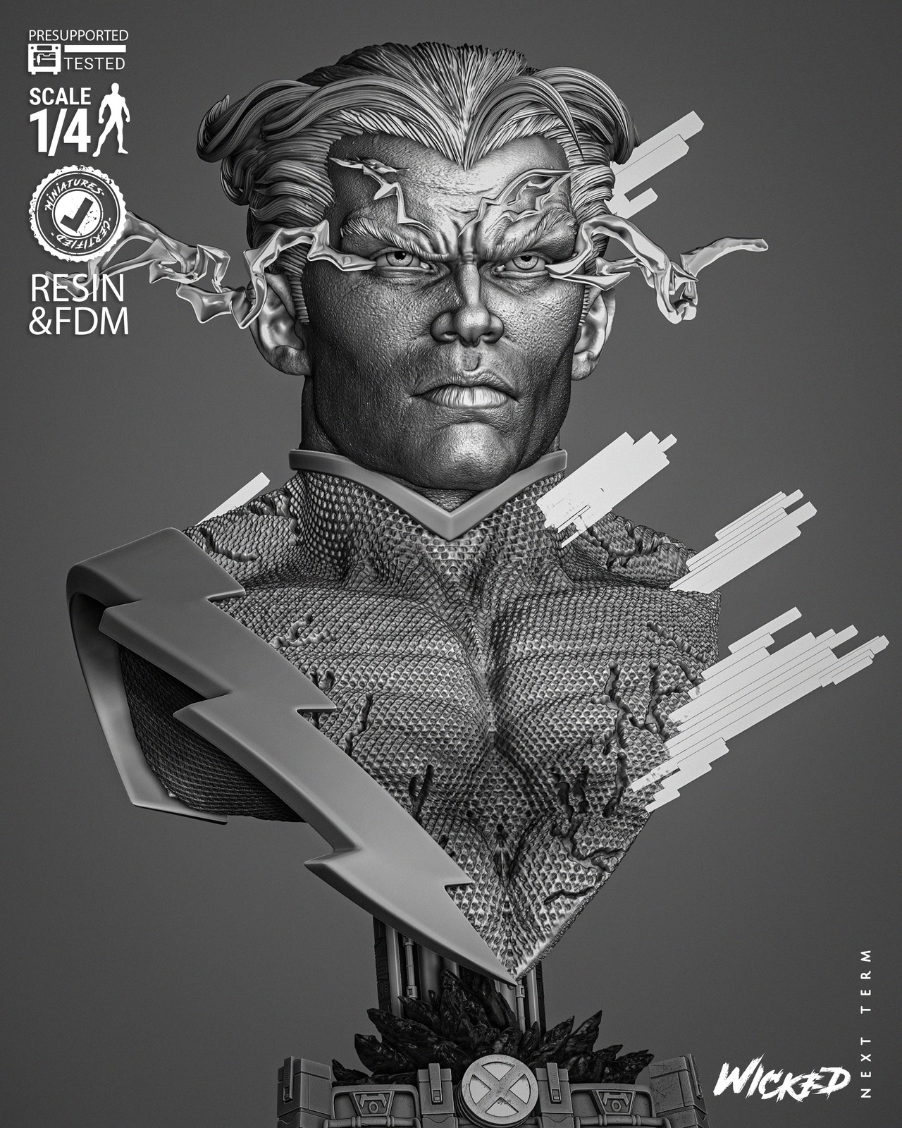 Quick Silver Portrait Bust - Image 5