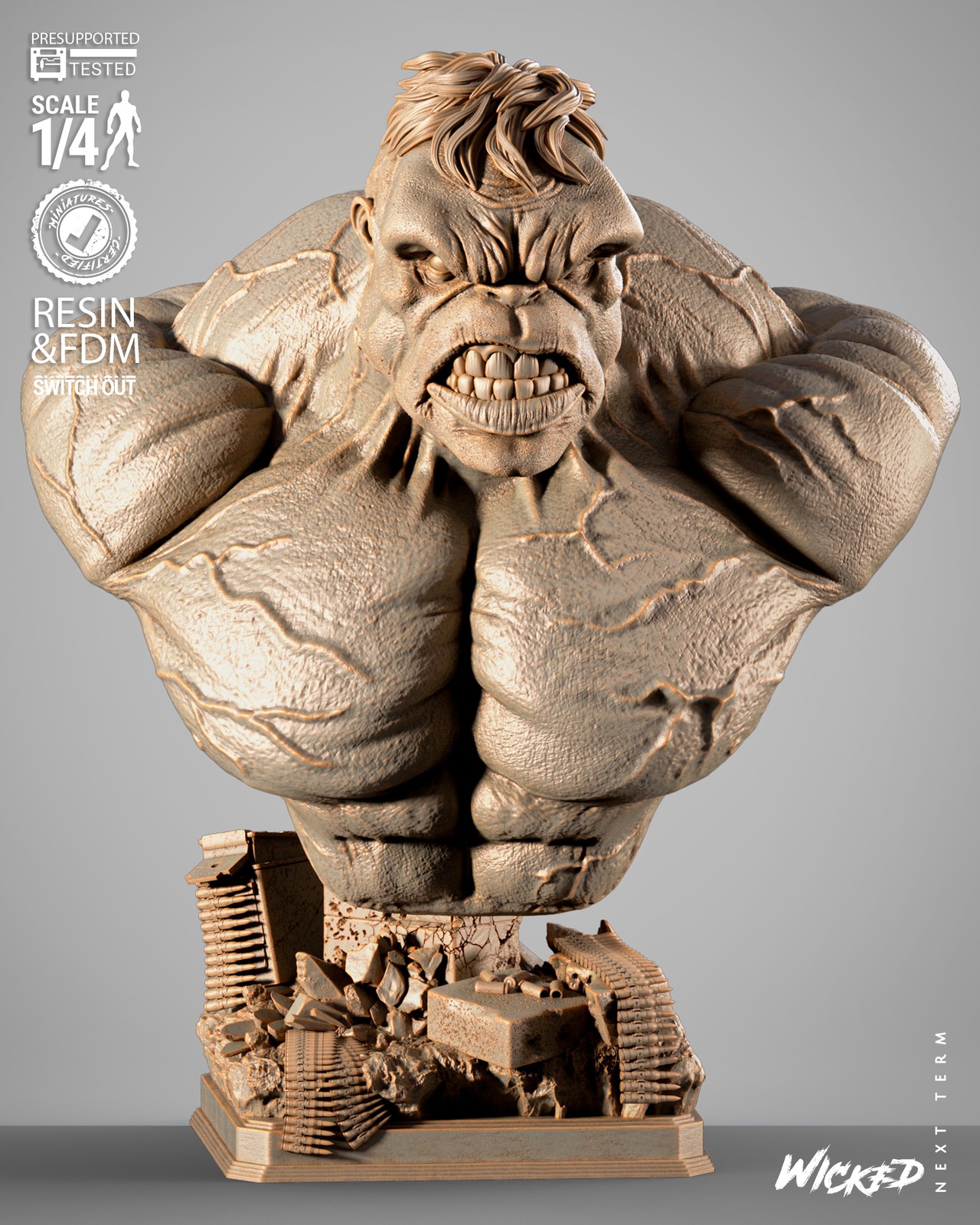 Hulk Portrait Bust - Image 2