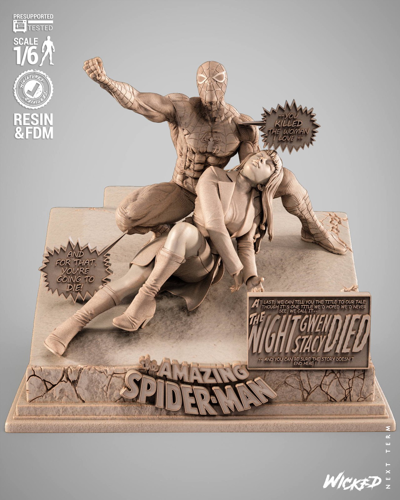 Spiderman and Gwen Stacy Diorama