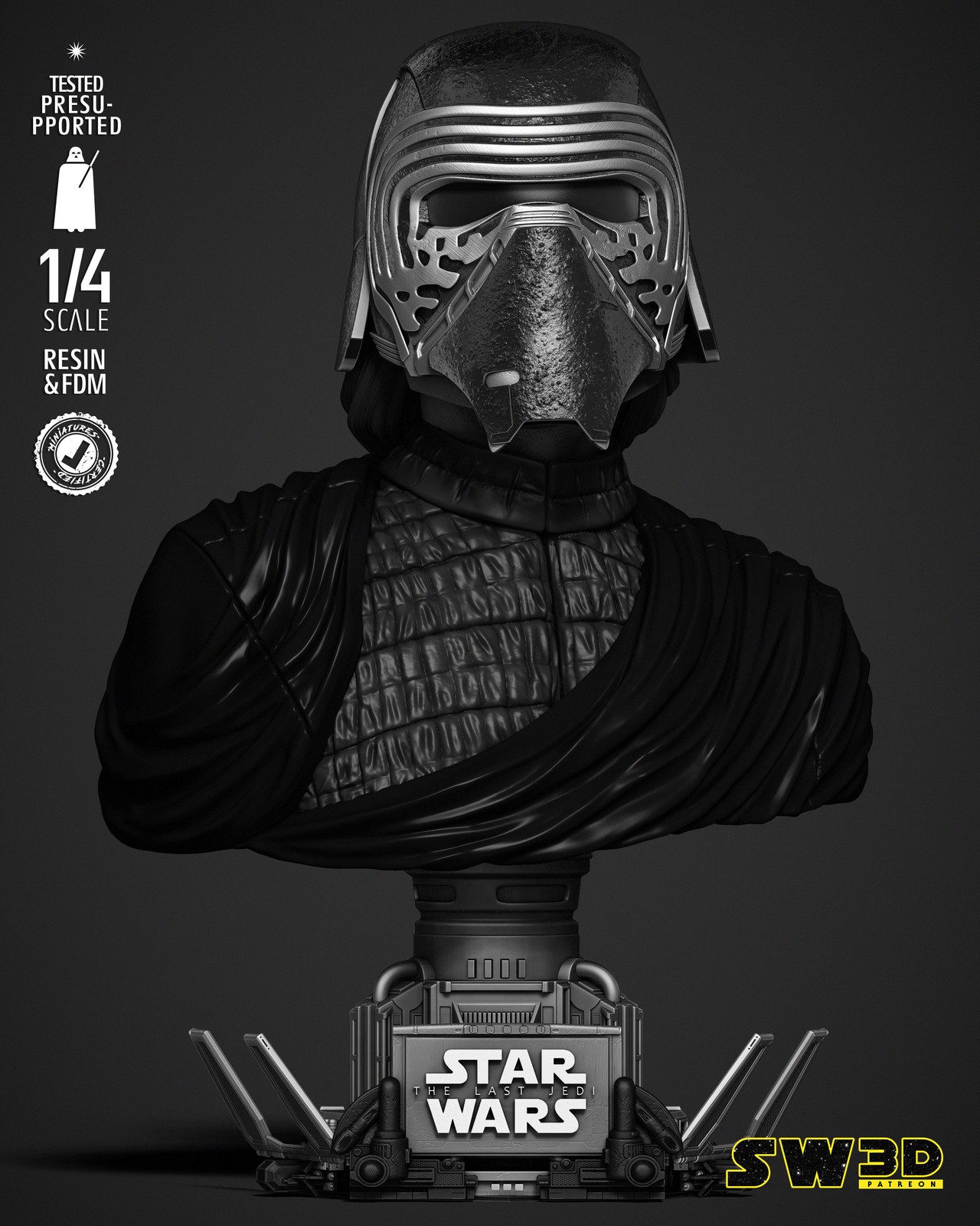 Kylo Ren Bust Portrait - Image 2
