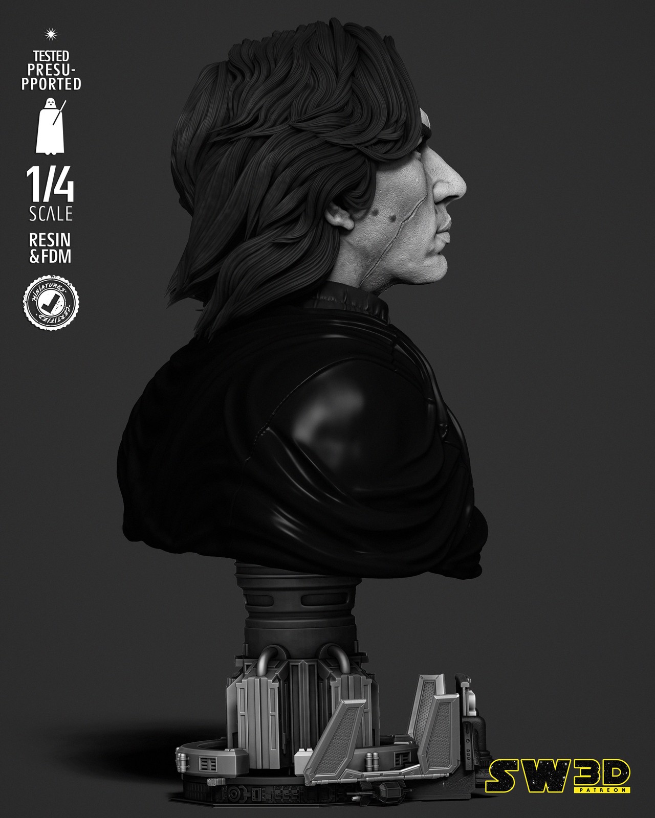 Kylo Ren Bust Portrait - Image 3